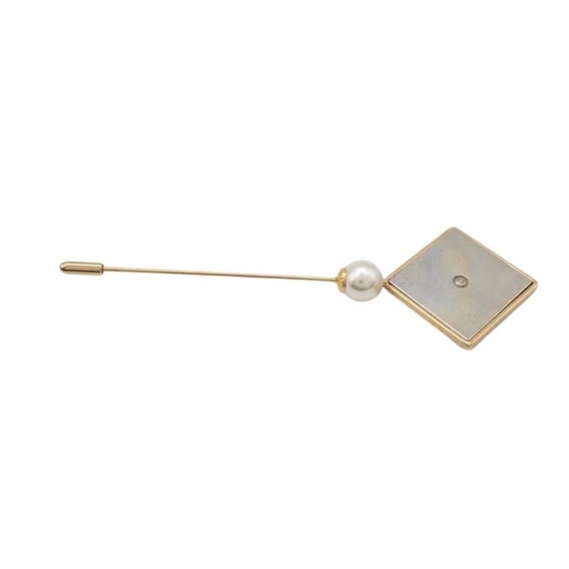 Salvatore Ferragamo Salvatore Ferragamo Gold Tone Faux Pearl Stiletto Stick Pin Size ONE SIZE - 2 Thumbnail