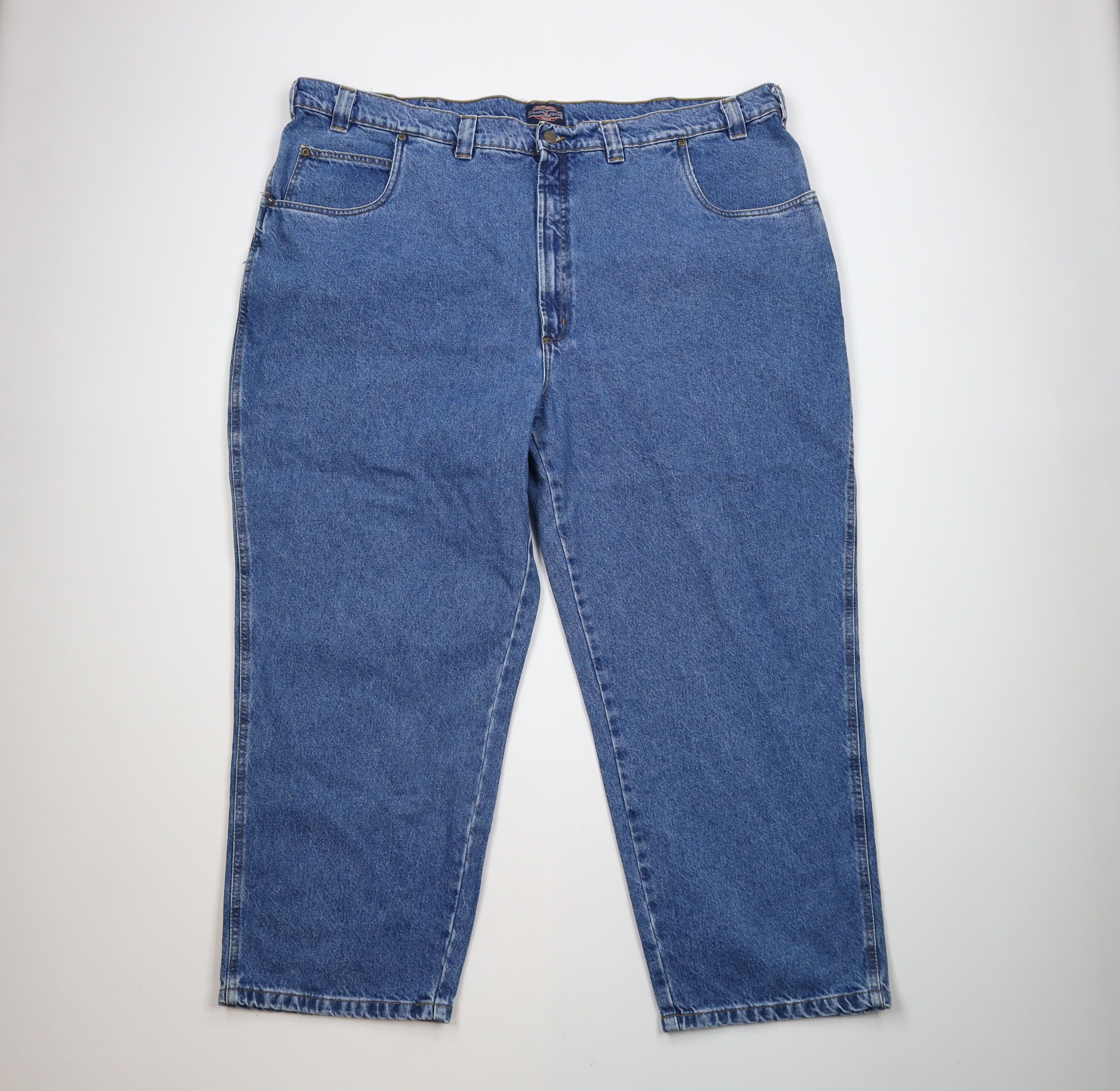 Vintage Deadstock Vintage 90s Streetwear Wide Leg Denim Jeans Blue Size US 44 / EU 60 - 1 Thumbnail