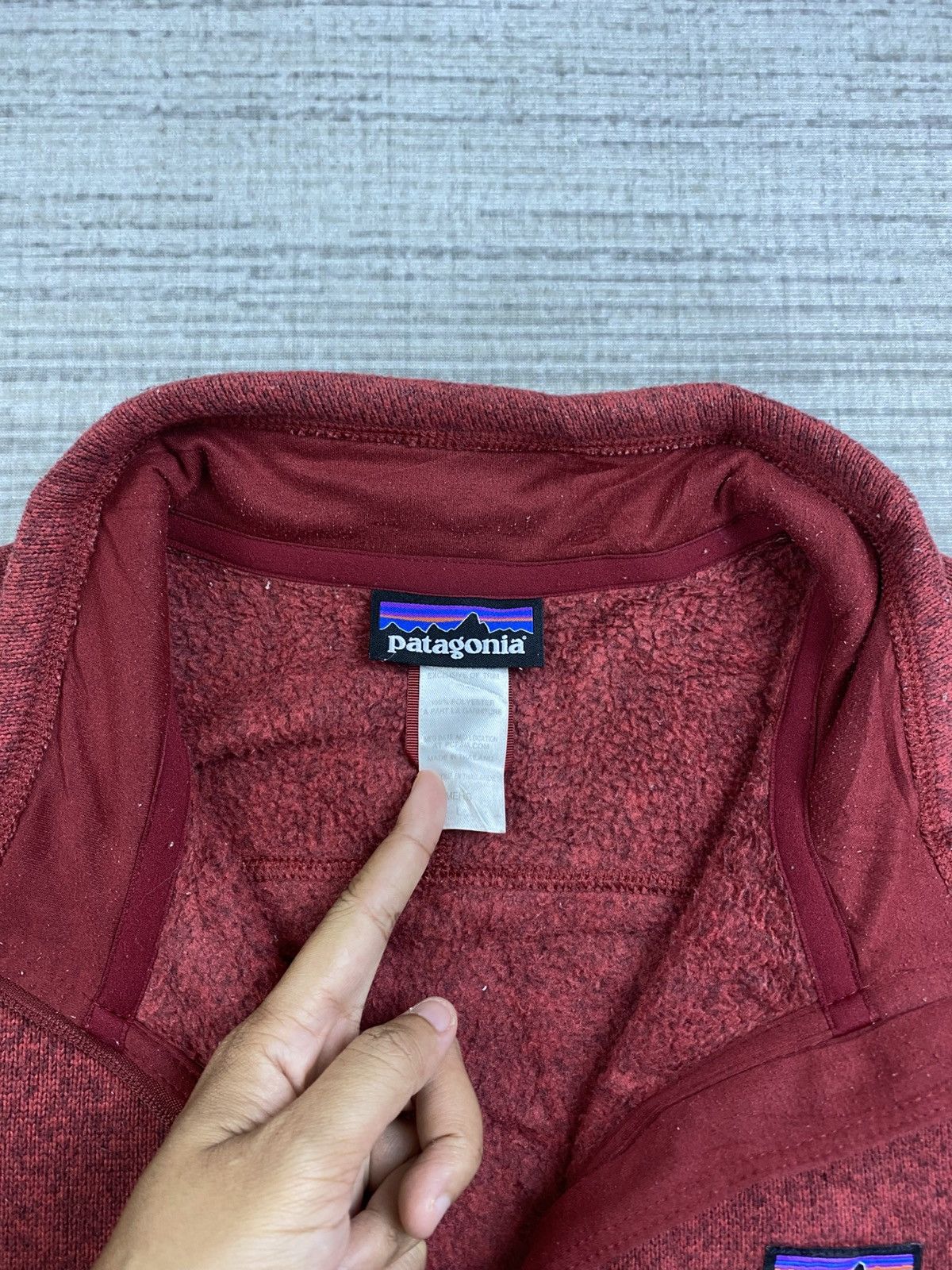 Patagonia Vintage Patagonia Maroon Fleece Jacket Size US L / EU 52-54 / 3 - 8 Thumbnail