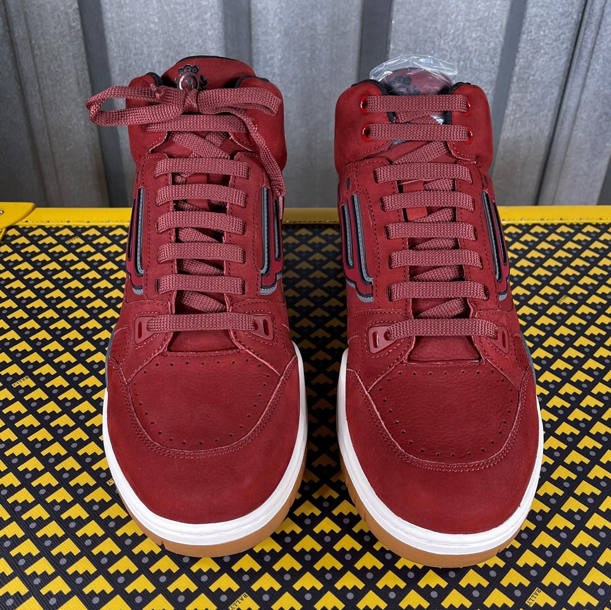 Bally Bally King Red Leather High Top Sneakers US 7.5 Size US 7.5 / EU 40-41 - 3 Thumbnail