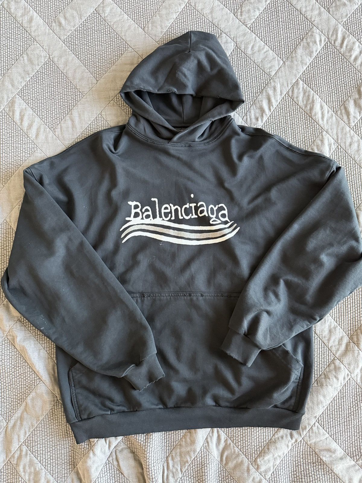 Balenciaga Balenciaga Stencil Hoodie Size US XL / EU 56 / 4 - 1 Thumbnail
