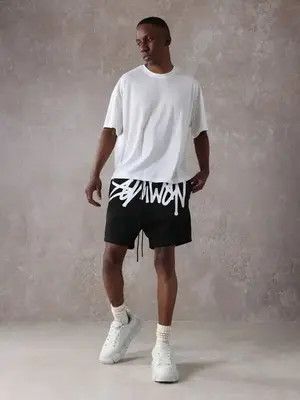 Jean Fukiishi x Aoba Graphic DRIP Y2k Shorts drill Size US 34 / EU 50 - 2 Thumbnail