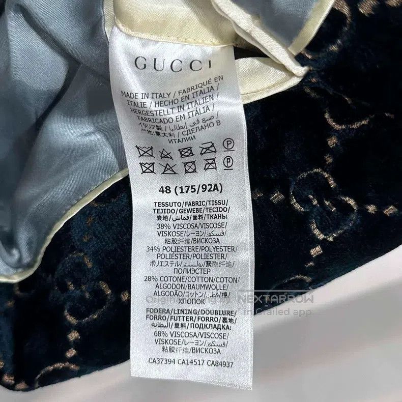 Gucci Gucci Velvet suit jacket with full print of old flowers Size US M / EU 48-50 / 2 - 5 Thumbnail