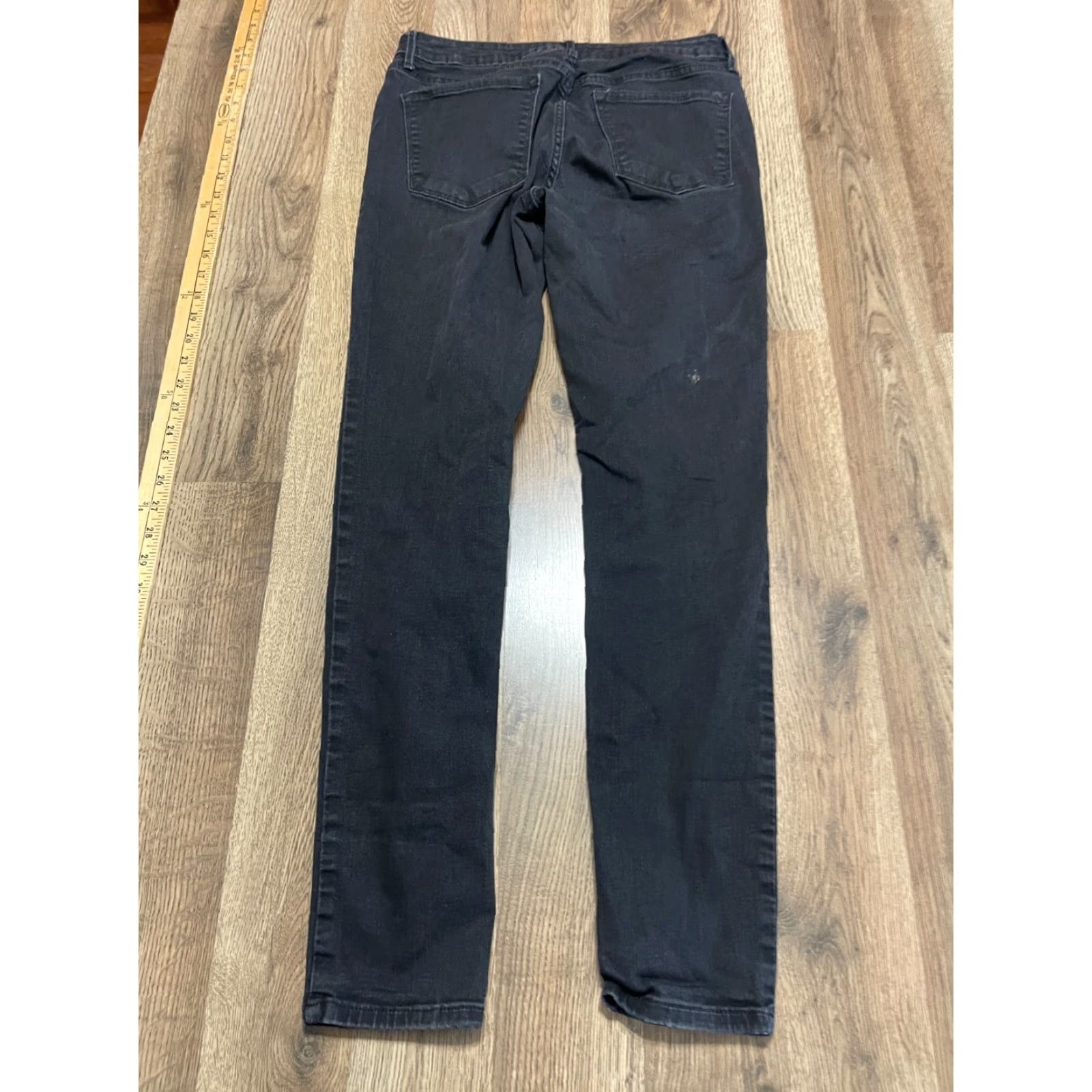 Old Navy Old Navy Jeans Women's 12 Long Black Skinny Rockstar Low Rise Denim 5-Pocket Inseam 29 Size 34" / US 12 / IT 48 - 2 Thumbnail