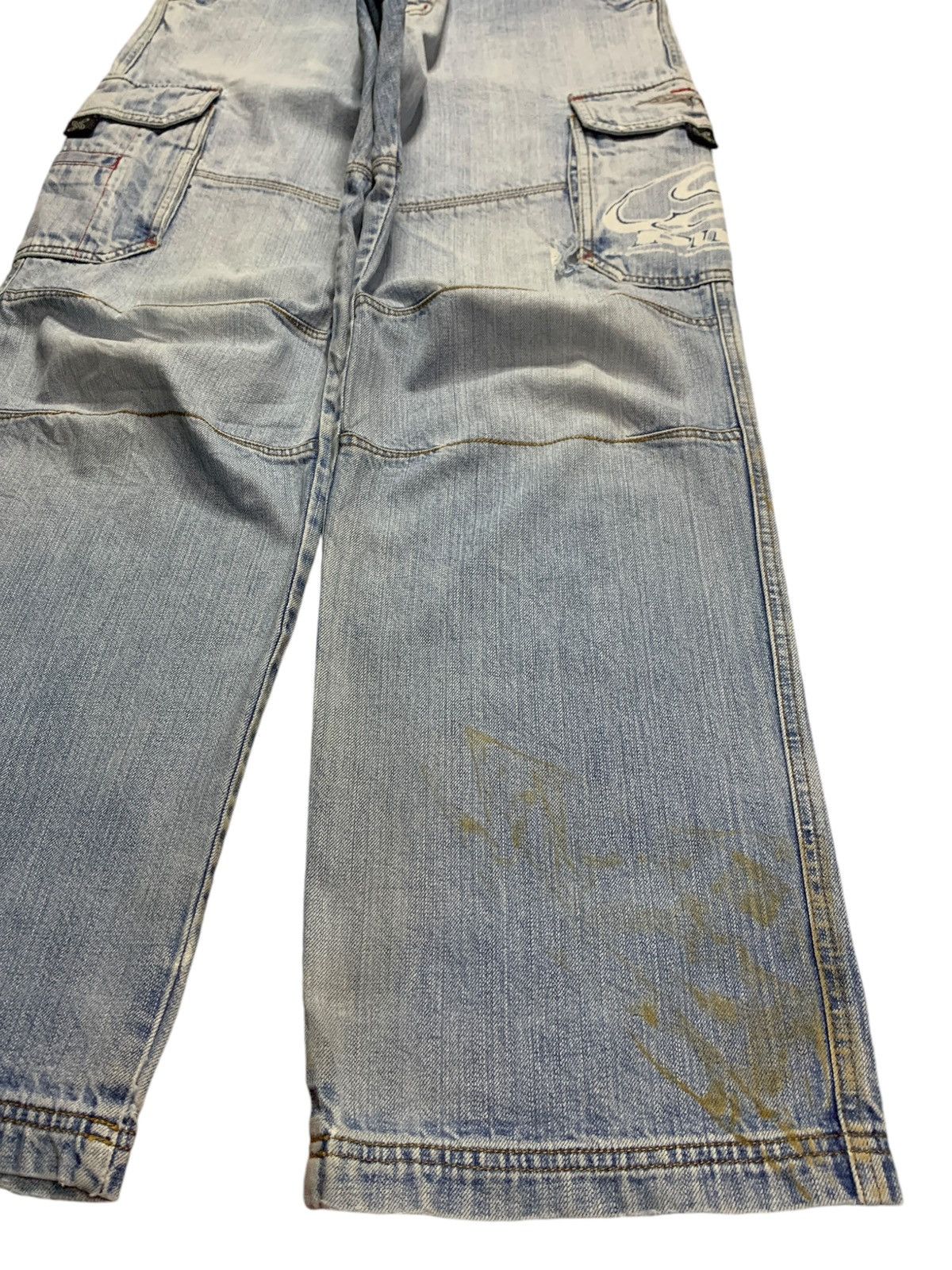 Japanese Brand Vintage Japanese Brand Faded Wash Baggy Cargo Jeans Size US 29 - 7 Thumbnail