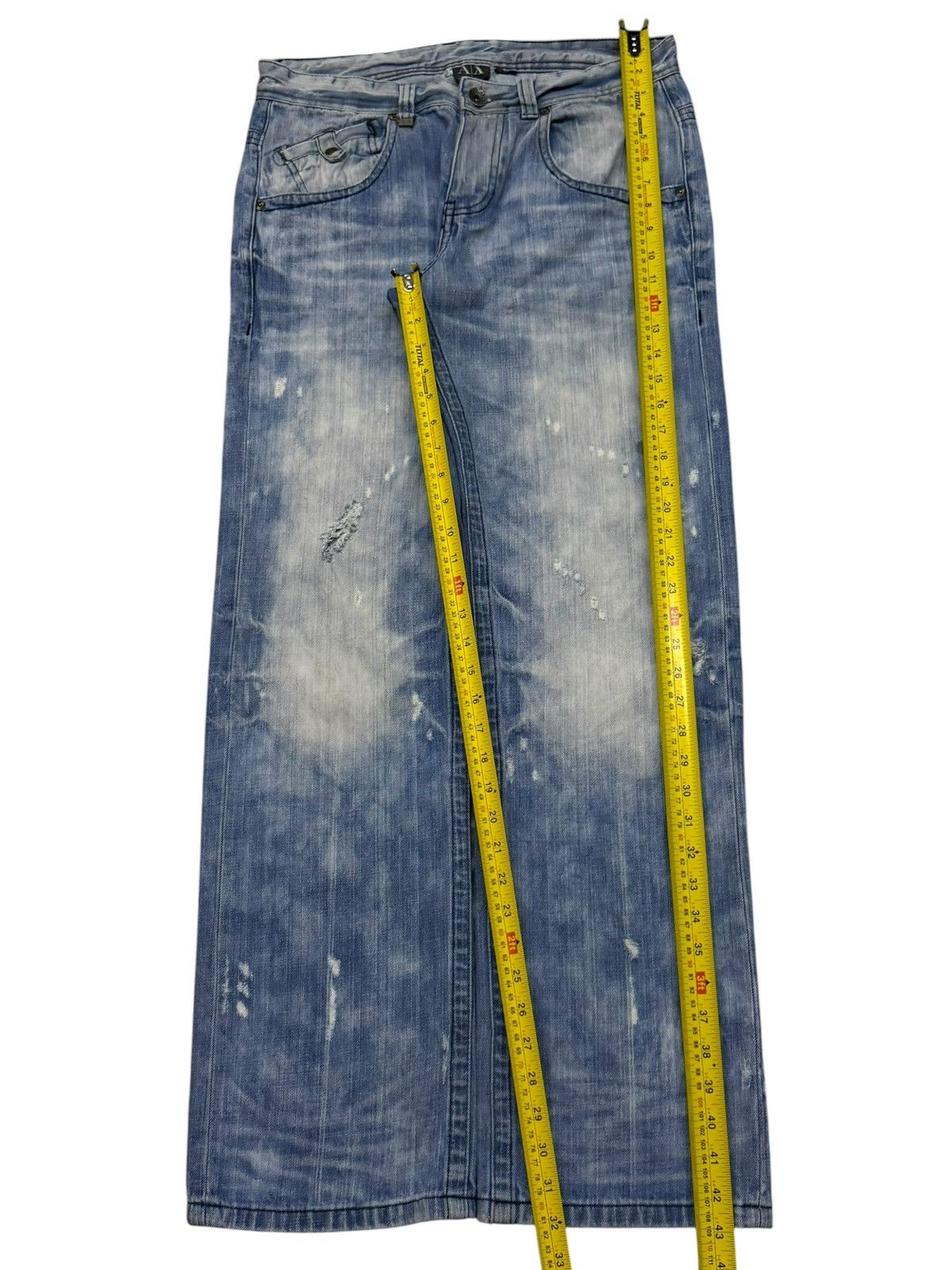 Armani Exchange Vintage Y2K Armani Exchange A|X Bleach Jeans | Faded | W33 Size US 33 - 16 Thumbnail