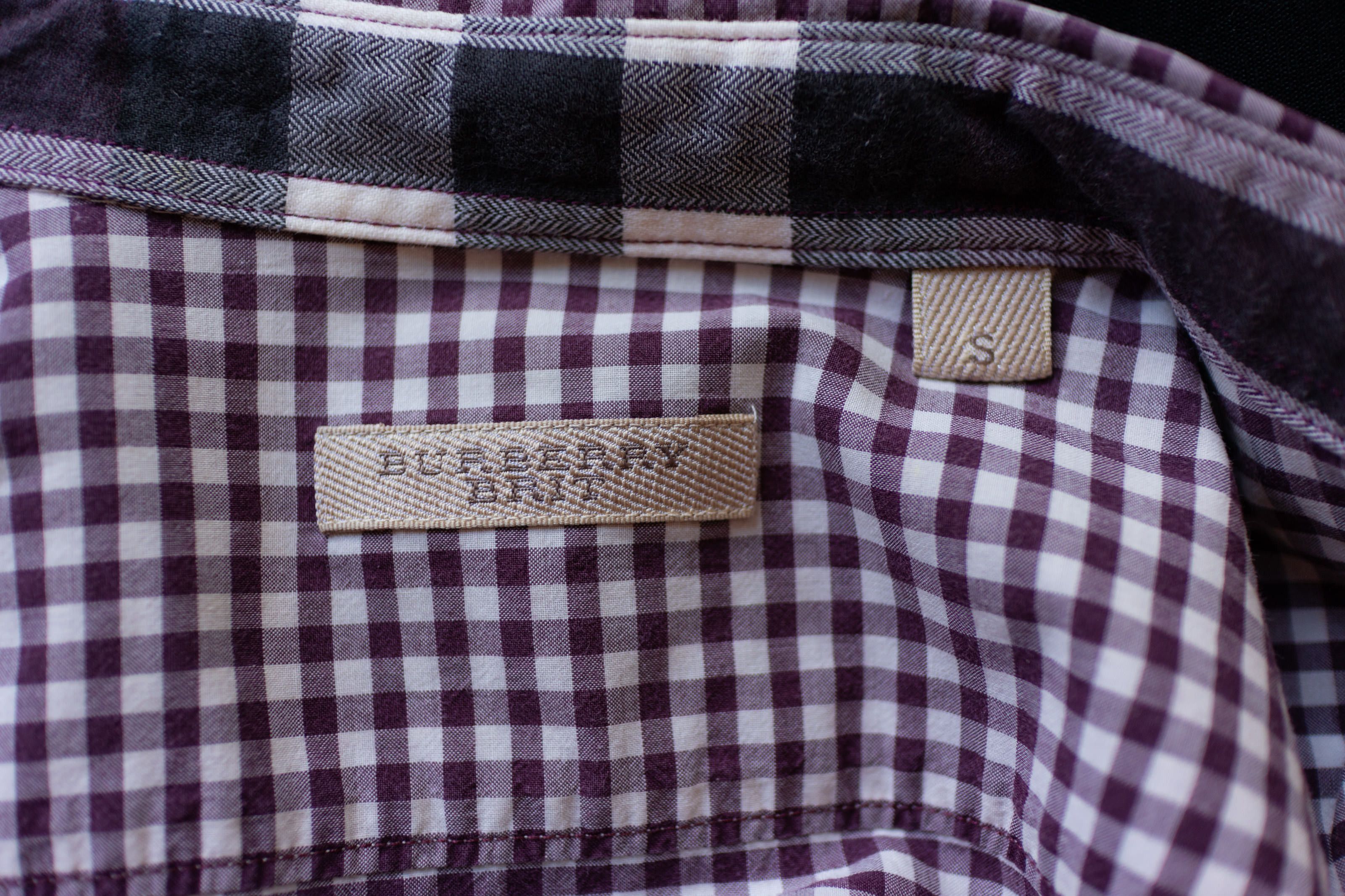 Burberry Purple Gingham Check Shirt Size US S / EU 44-46 / 1 - 5 Thumbnail