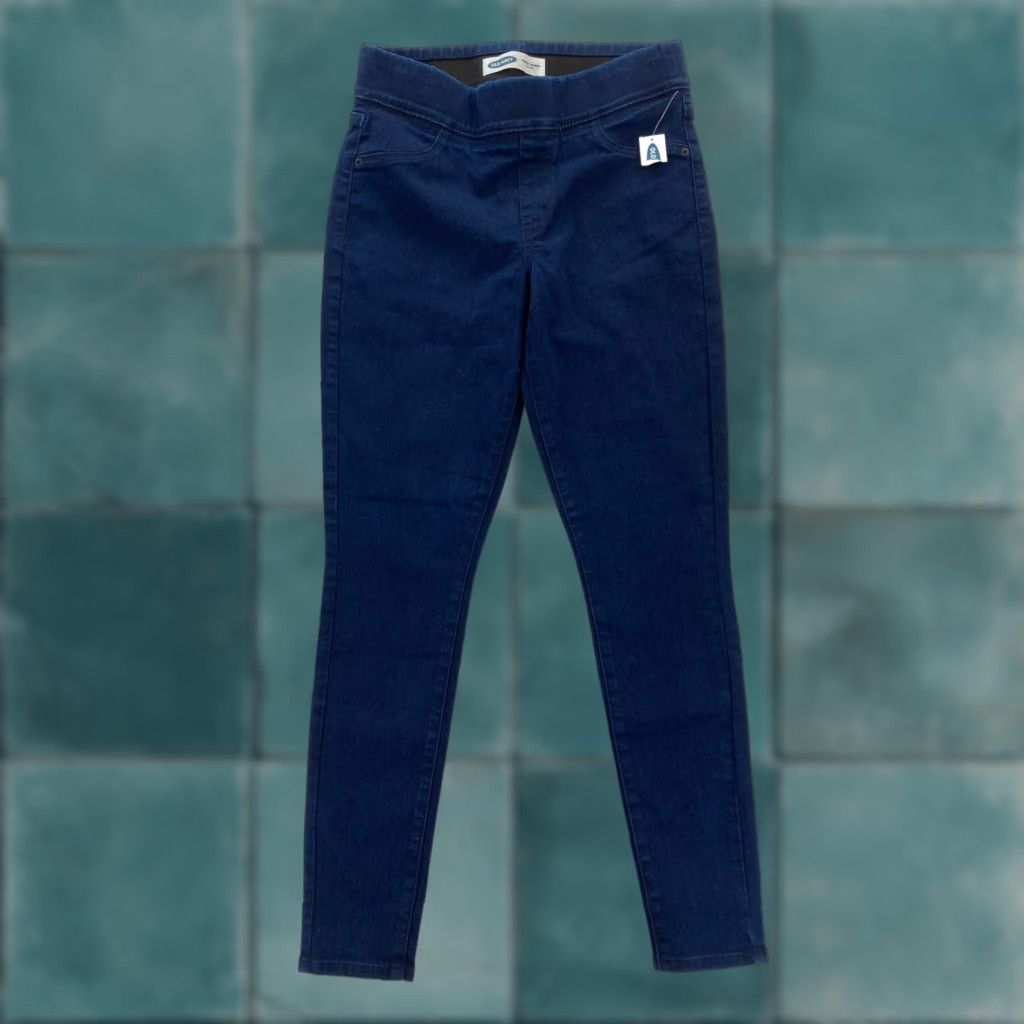 Old Navy VINTAGE Old Navy Jeans Women's 6 Pull On Super Skinny Mid Rise Dark Wash Blue Denim NWT Size 28" / US 6 / IT 42 - 1 Thumbnail