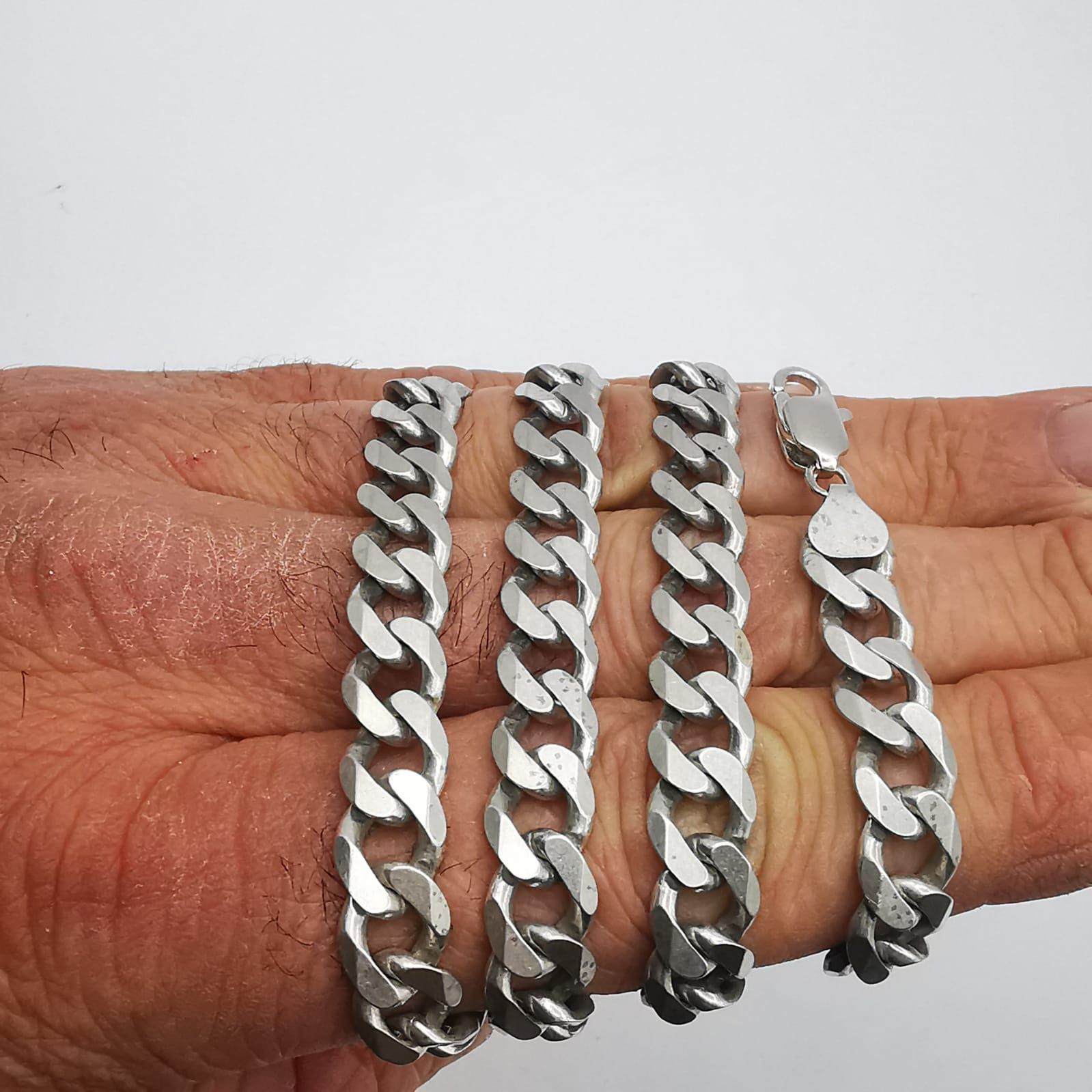 Sterling Silver Vintage Jewelry Chain, 925 Sterling Silver, Signed 58.23g Size ONE SIZE - 7 Thumbnail
