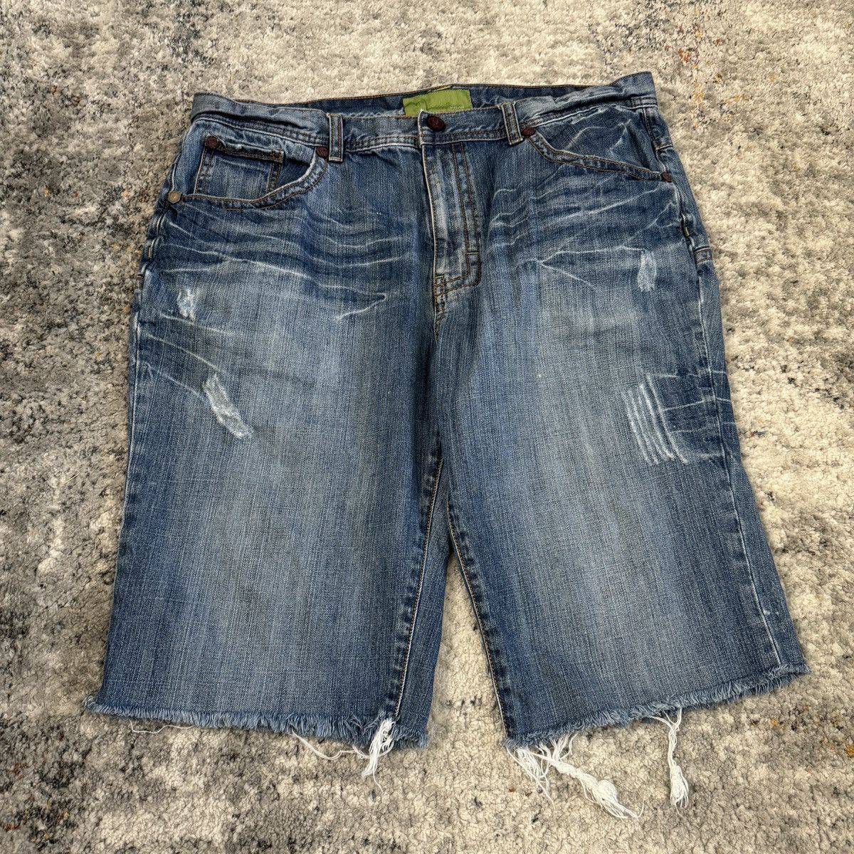 JNCO × Vintage Crazy Vintage y2k baggy embroidered distressed shorts Size US 38 / EU 54 - 4 Thumbnail