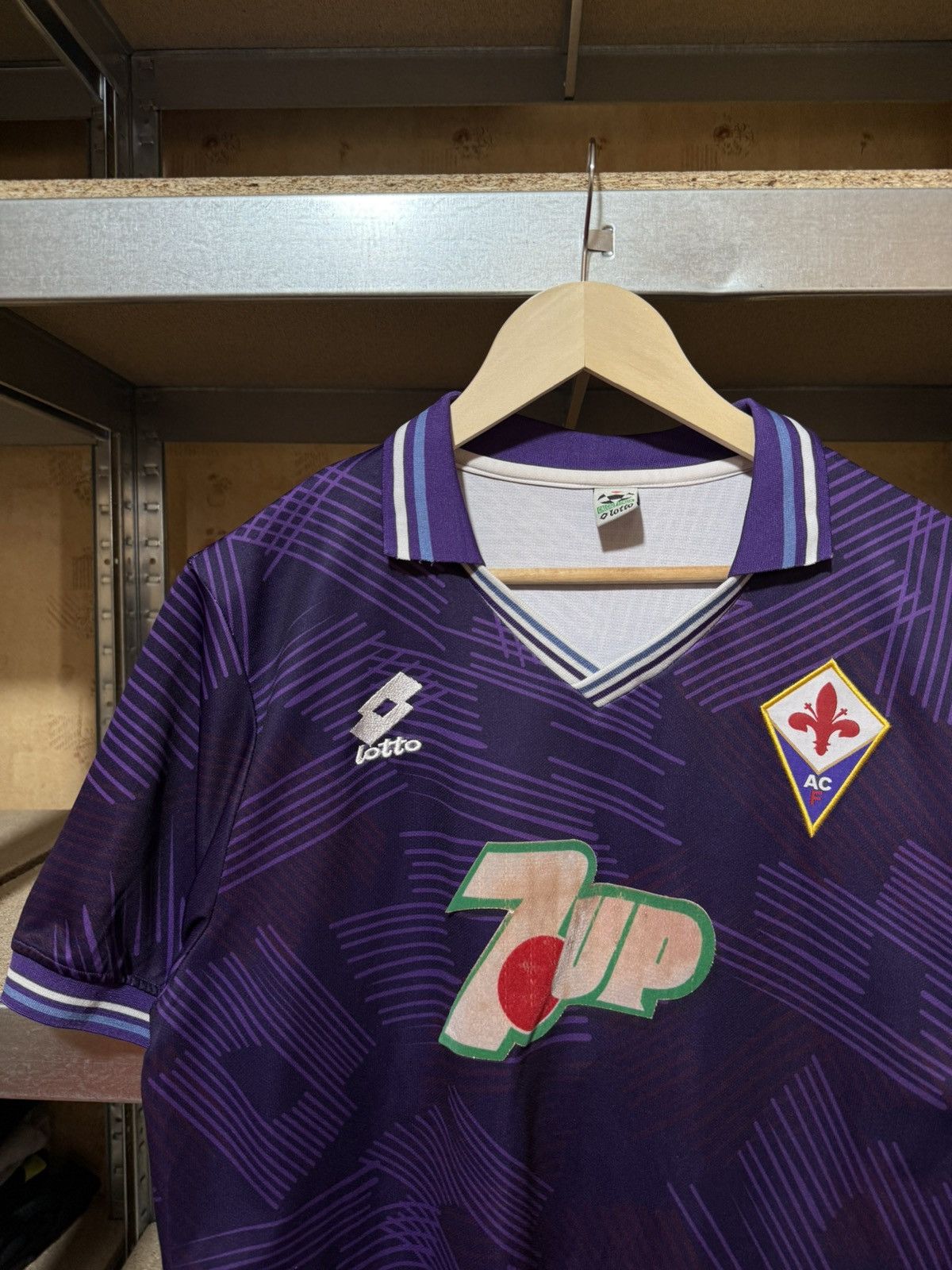 Lotto Sport × Vintage Vintage Lotto Fiorentina 1992/93 Home Soccer Jersey Bootleg Size US XL / EU 56 / 4 - 3 Thumbnail