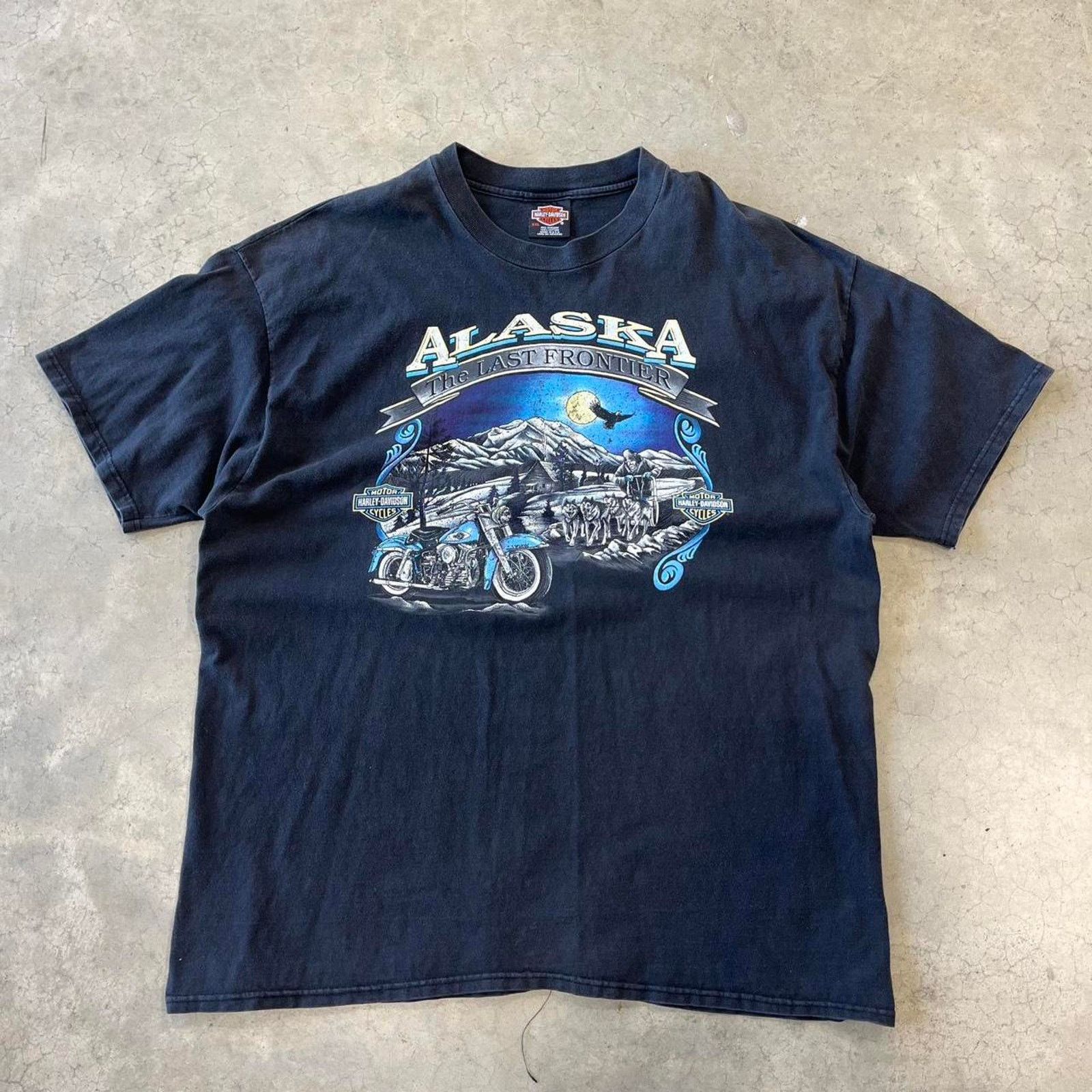 Harley Davidson Vintage 1990s alaska harley graphic tee Size US XL / EU 56 / 4 - 3 Thumbnail