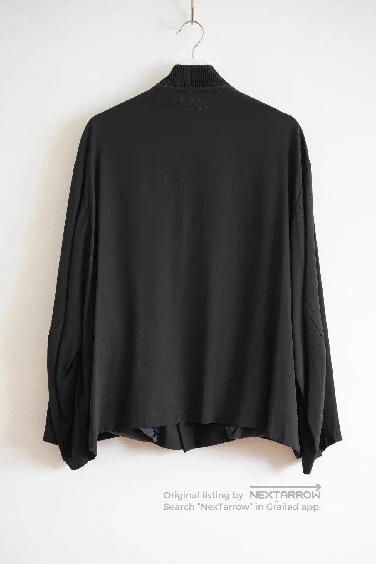 Yohji Yamamoto Black Bomber Jacket with Ribbed Collar . Size US M / EU 48-50 / 2 - 1 Thumbnail