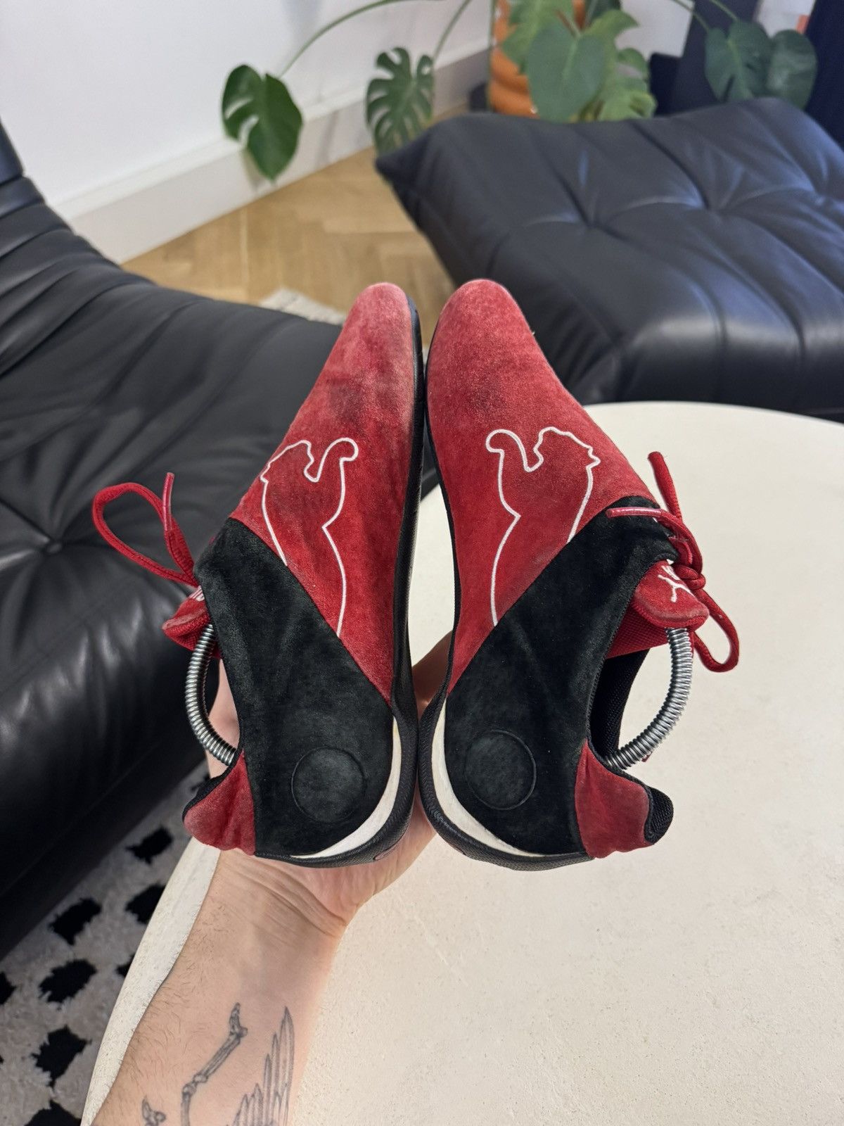 Puma Y2K Vintage Puma Speedcat Low Top Suede Sneakers Red Hype Size US 7 / EU 40 - 4 Thumbnail
