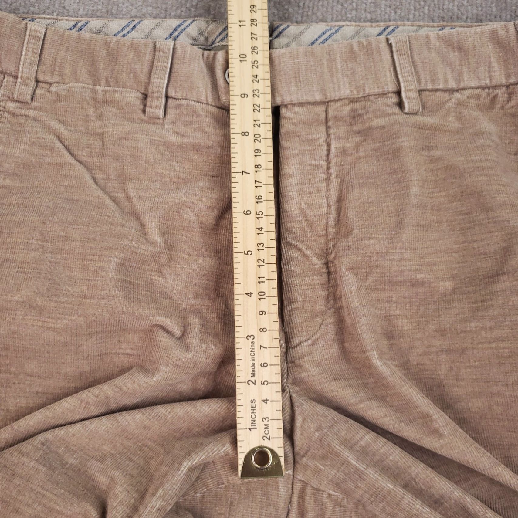Vintage Hiltl Mens Corduroy Pants Brown 34x26 Extra Large XL Stretch Straight Casual Flat Front Size US 34 / EU 50 - 7 Thumbnail