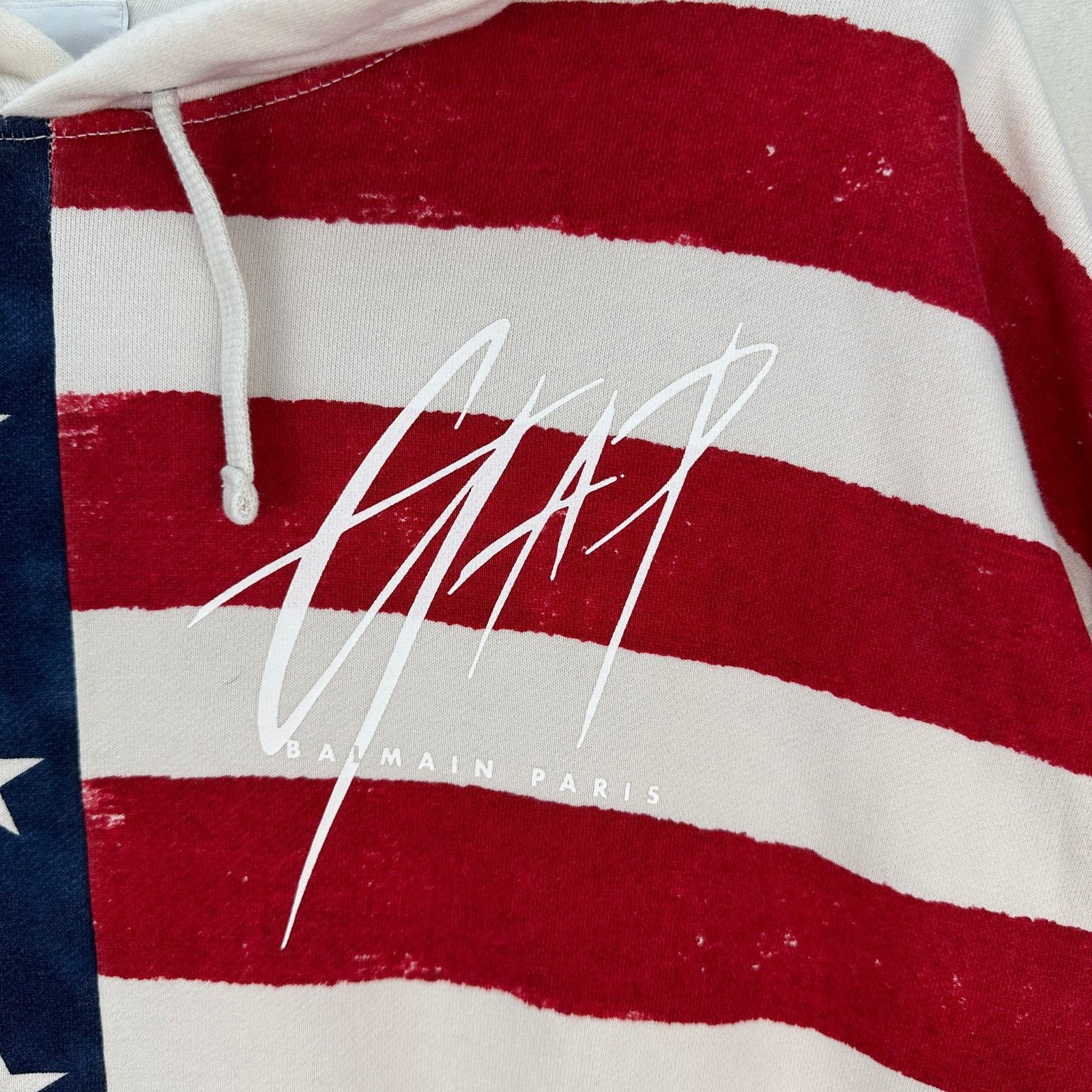 Gap GAP x BALMAIN American Flag Hoodie Terry Cloth Size XL Size US XL / EU 56 / 4 - 3 Thumbnail