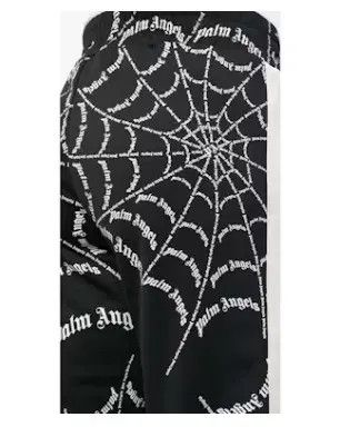 Palm Angels o1mle0226 Spider Web Classic Trackpant in Black & White Size US 36 / EU 52 - 2 Thumbnail