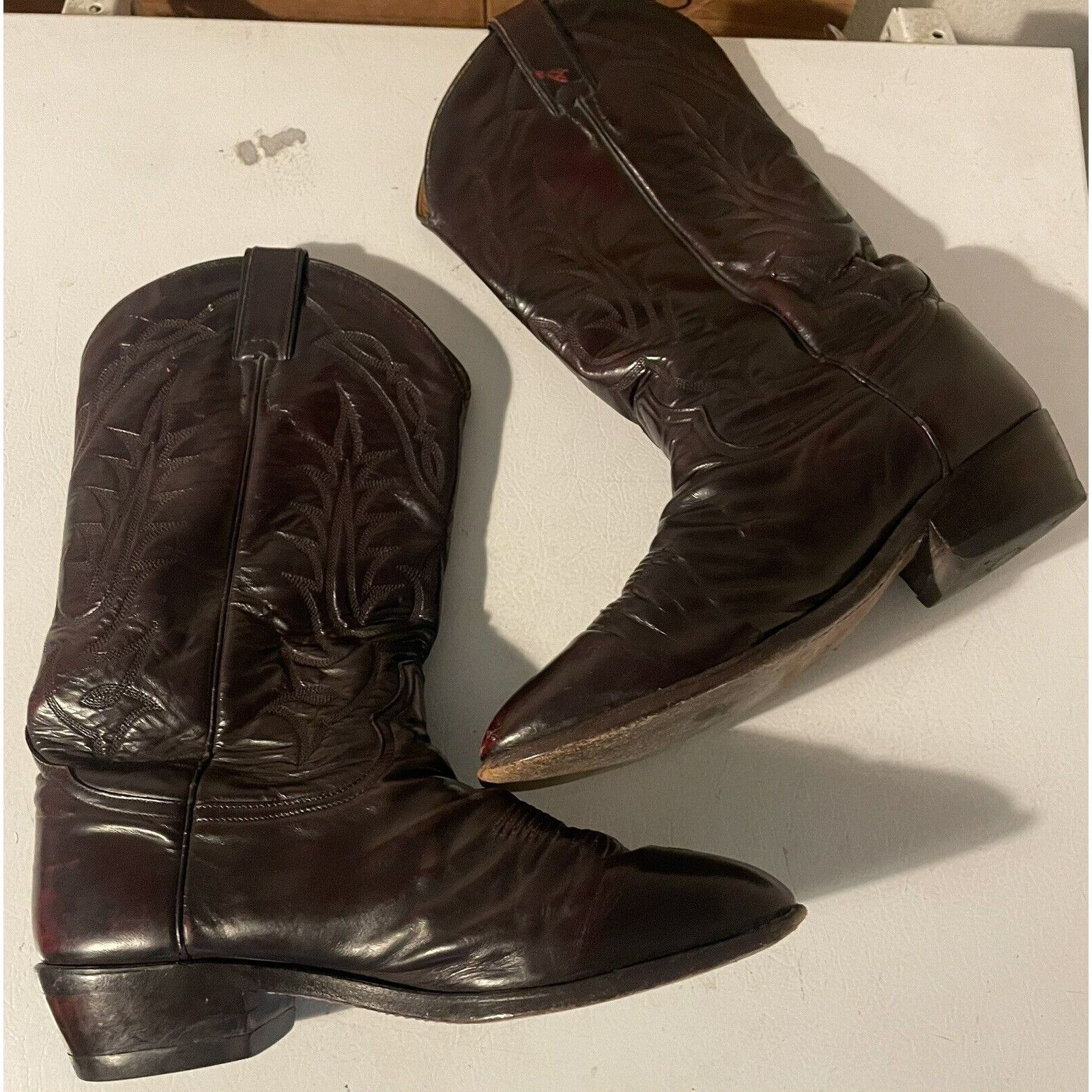 Tony Lama Tony Lama Men’s Vaquero Western Boots Size 9 1/2 EE Size US 9.5 / EU 42-43 - 6 Thumbnail