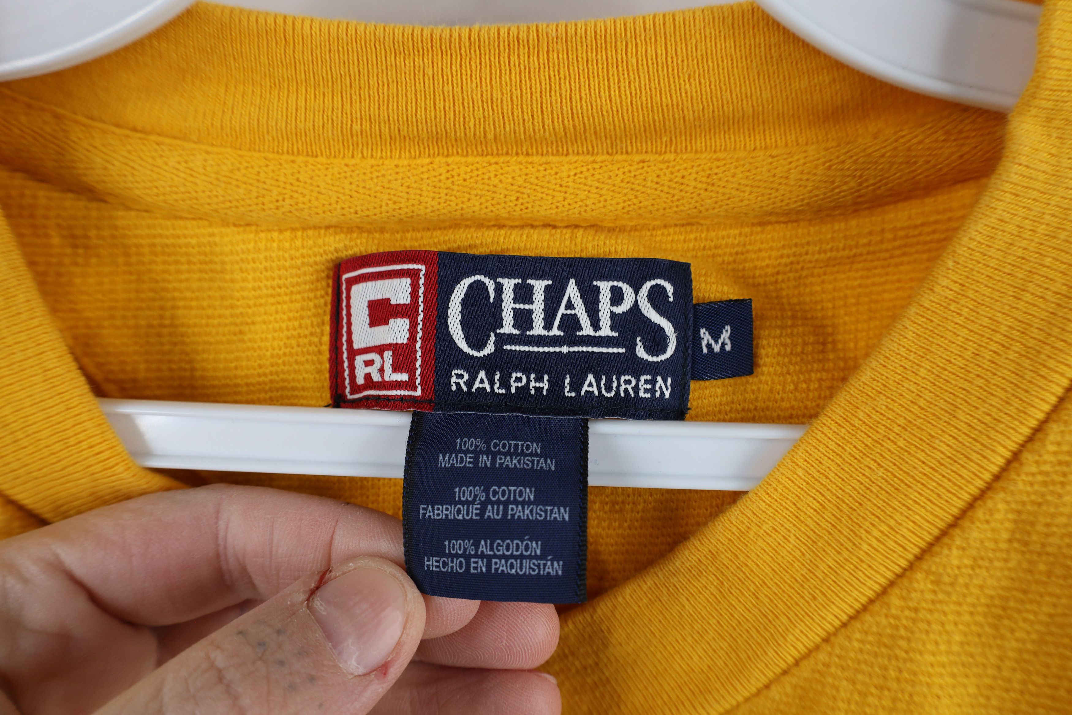 Ralph Lauren × Vintage Vintage 90s Chaps Ralph Lauren Thermal Waffle Knit T-Shirt Size US M / EU 48-50 / 2 - 7 Thumbnail