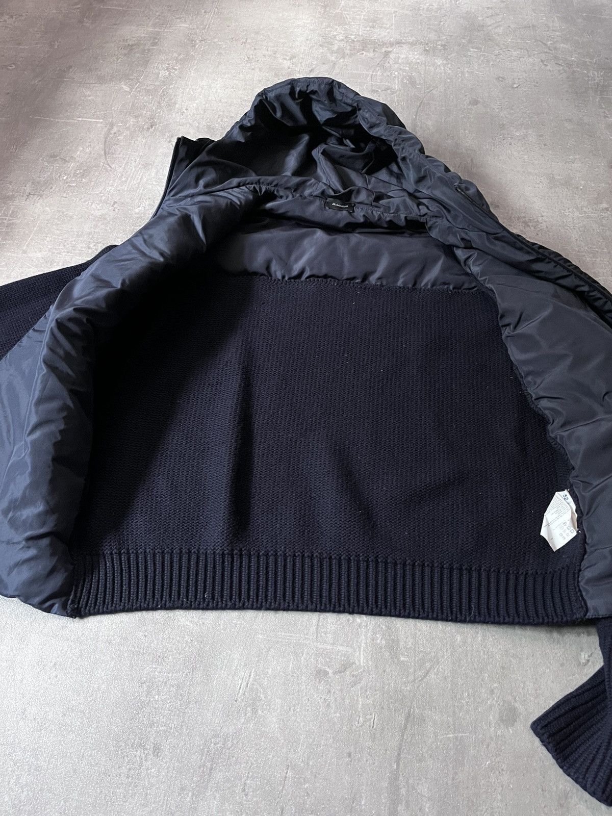 Jil Sander Jil Sander by Raf Simon wool nylon puffer jacket navy Size US L / EU 52-54 / 3 - 9 Thumbnail