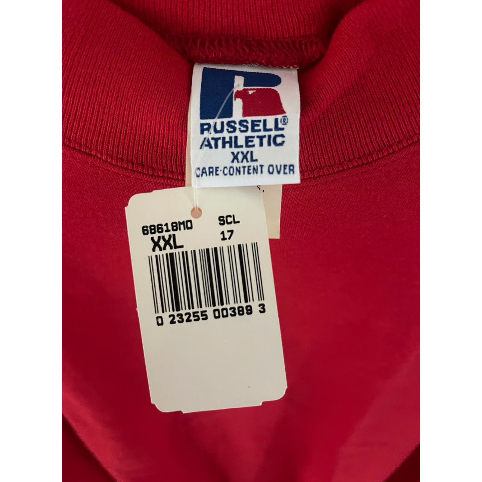 Russell Athletic vintage Russell Athletic shirt Mens 2XL Mock Turtleneck High Cotton Red 90s NOS NWT Size US XXL / EU 58 / 5 - 2 Thumbnail