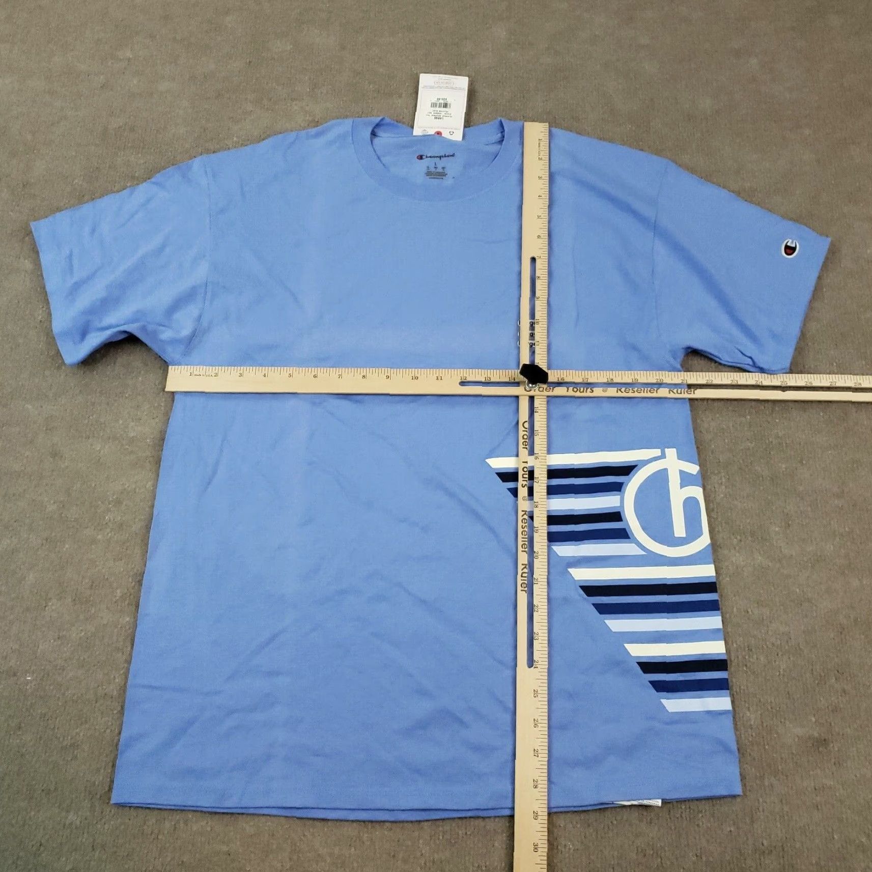 Champion Champion T-shirt Mens Large Blue Crew Neck Short Sleeve Spell Out Graphic Size US L / EU 52-54 / 3 - 2 Thumbnail
