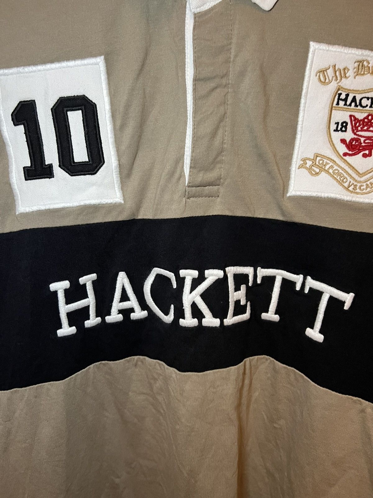 Hackett Vintage Hackett X Aston Martin polo crest longsleeve shirt Size US XL / EU 56 / 4 - 4 Thumbnail