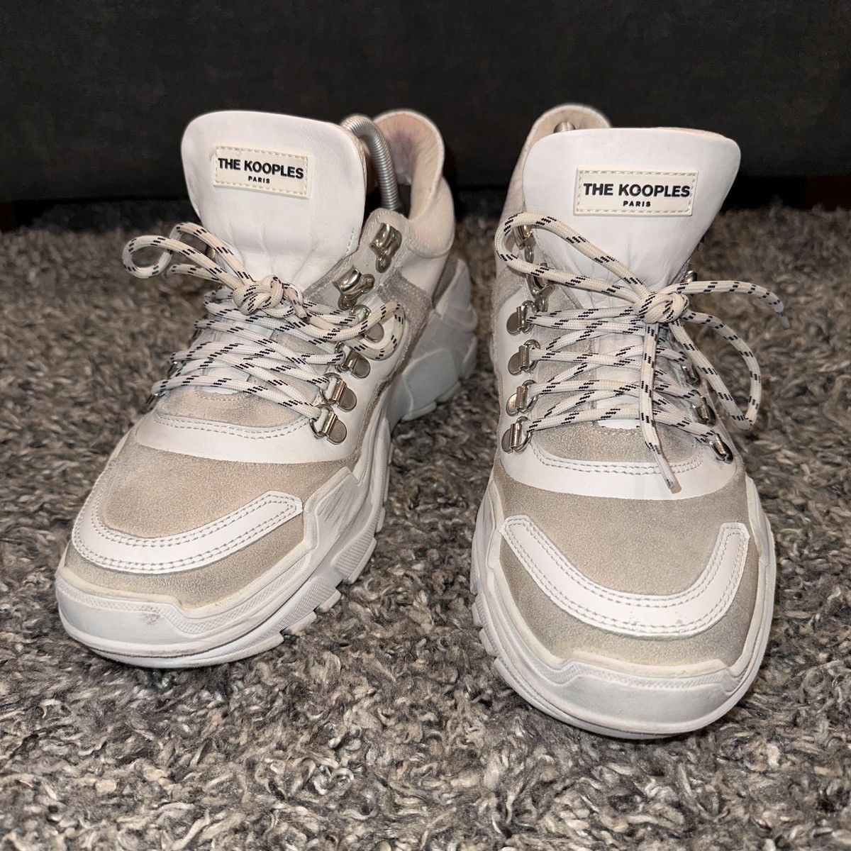 The Kooples The Kooples White Leather Chunky Sole Sneakers size 40 EU Size US 9 / IT 39 - 6 Thumbnail