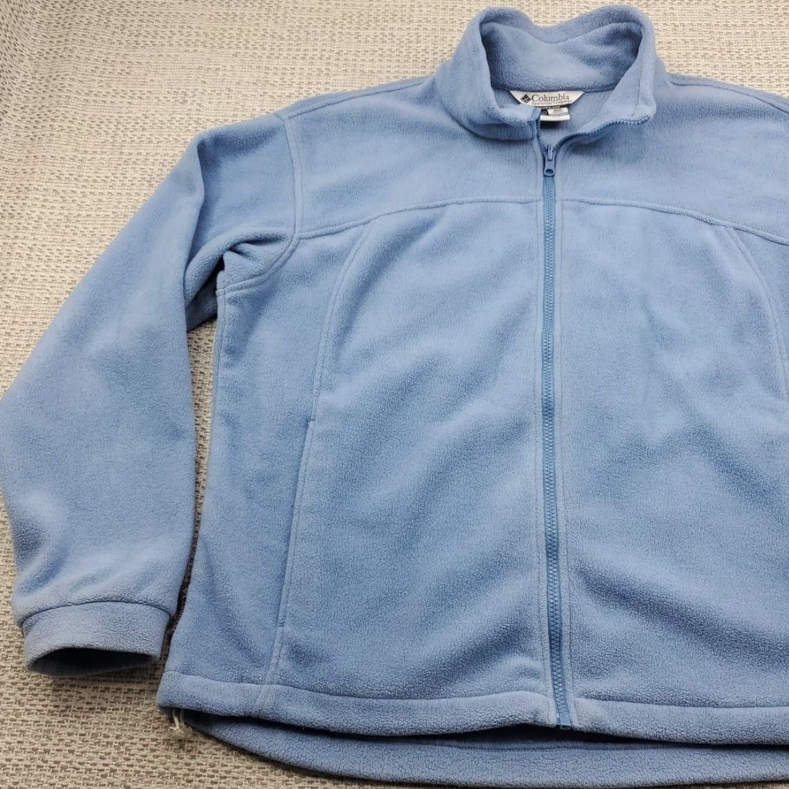 Vintage Columbia Core Jacket Womens 1X Plus Fleece Full Zip Long Sleeve Light Blue Size XL / US 12-14 / IT 48-50 - 5 Thumbnail