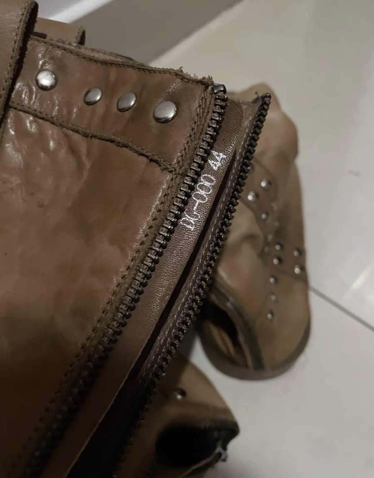 Dolce & Gabbana Dolce & Gabbana Vintage Leather Studded Back-Zip Shaft Boots Size US 10 / EU 43 - 5 Thumbnail