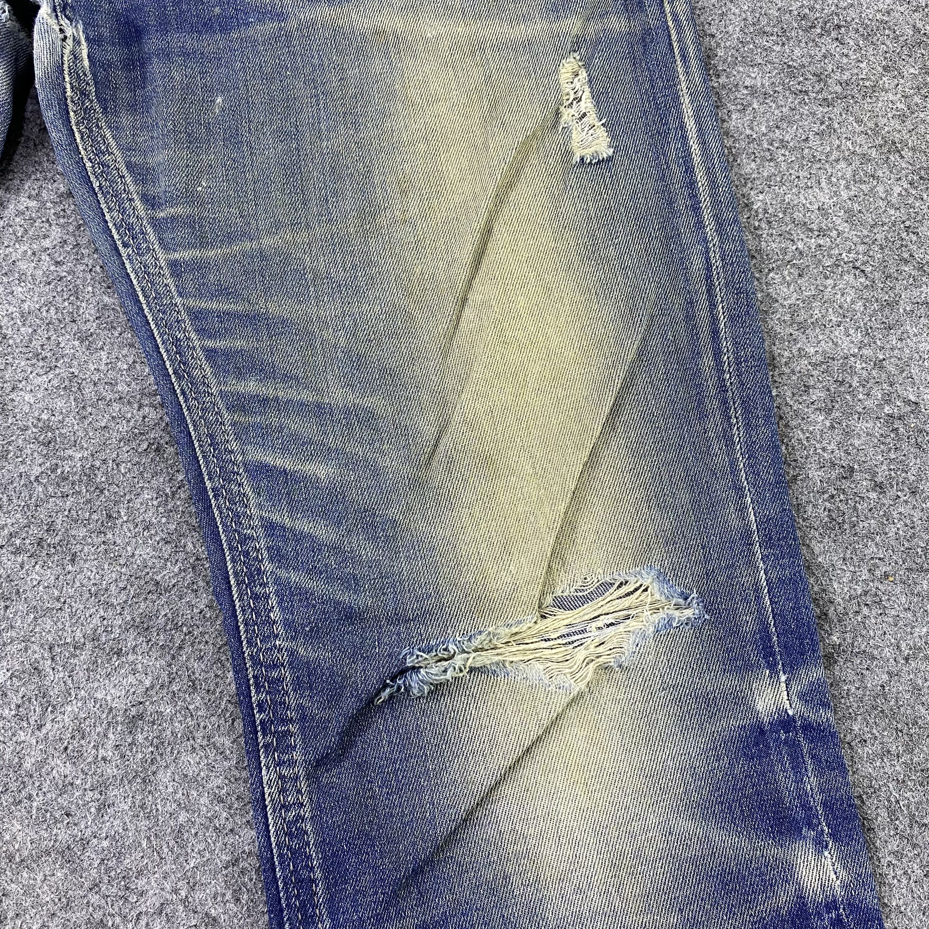 Diesel Diesel Distressed Blue Wash Jeans-J1169 Size US 33 - 7 Thumbnail