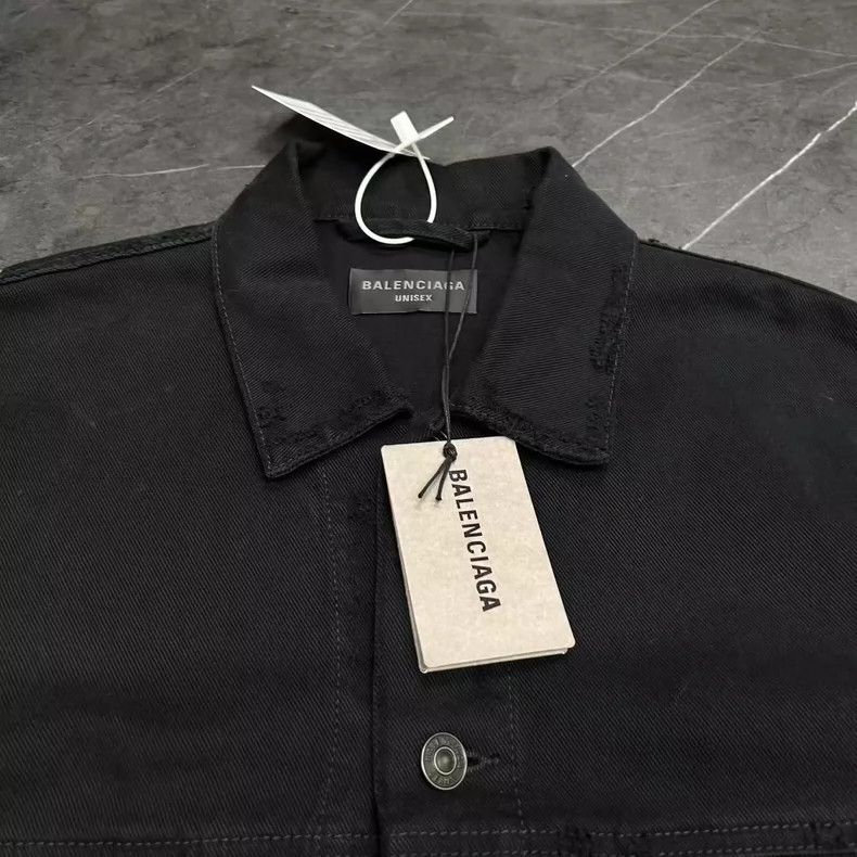 Balenciaga Balenciaga Devanagari Mud-Dyed Denim Jacket Size US S / EU 44-46 / 1 - 7 Thumbnail