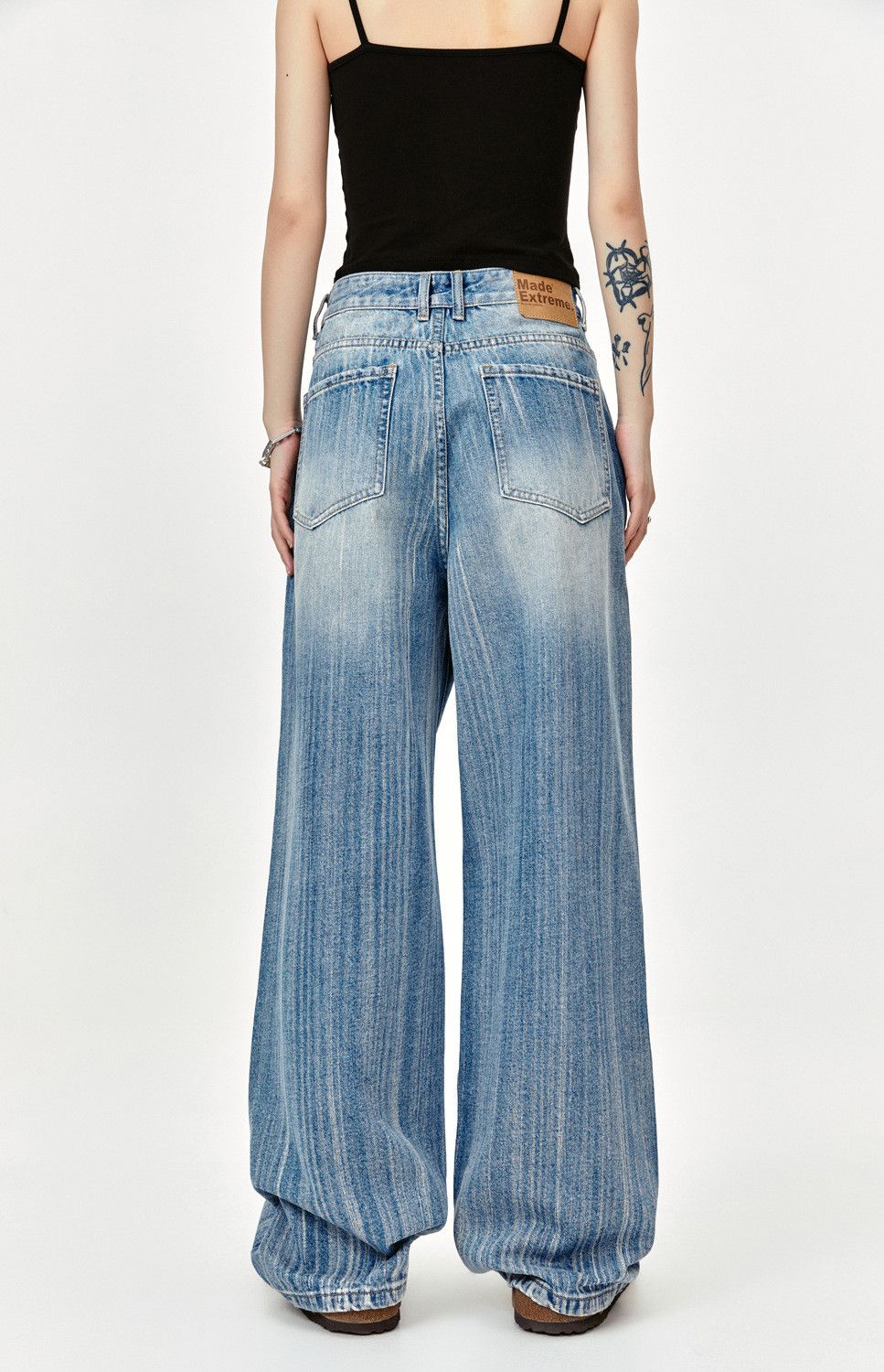 Japanese Brand Men's trendy retro washed oversized jeans Size US 32 / EU 48 - 5 Thumbnail