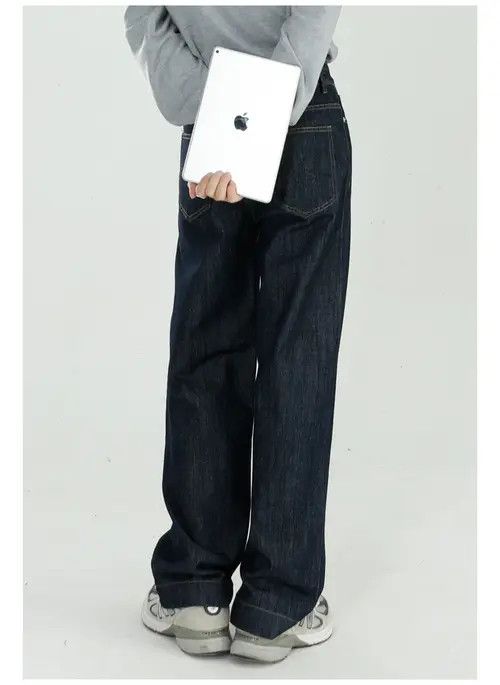 Other Black detailed all-match loose drape straight jeans Size US 32 / EU 48 - 4 Thumbnail