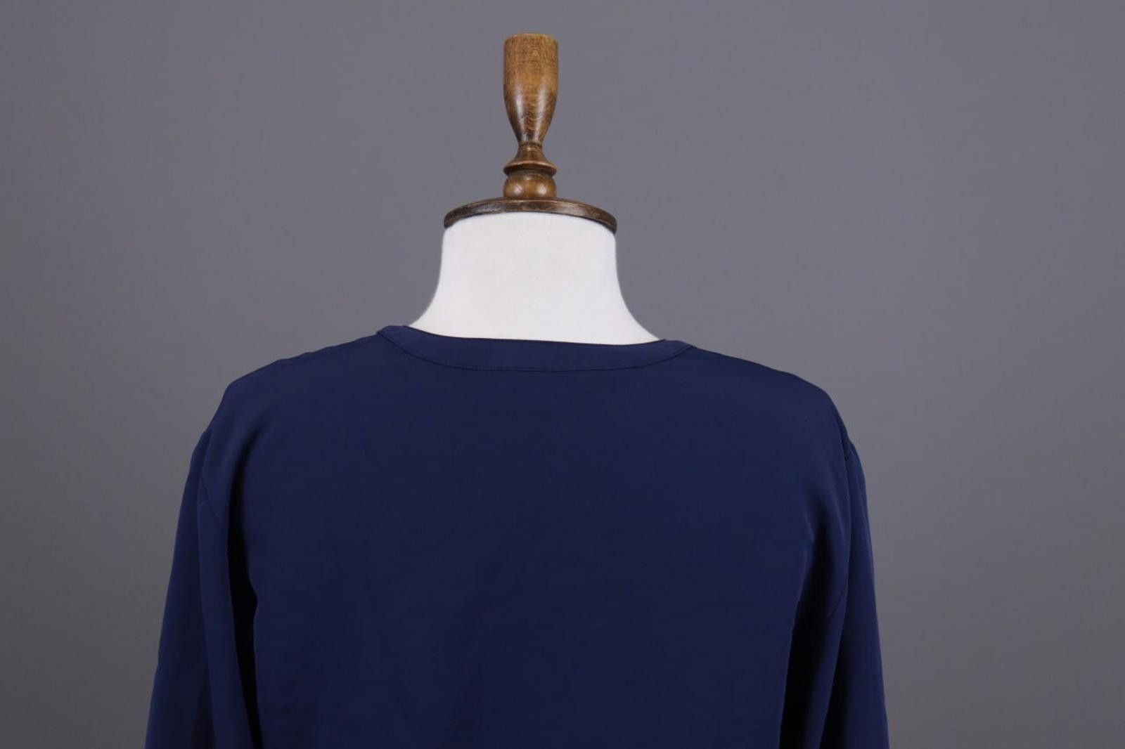 Lauren Ralph Lauren Lauren Ralph Lauren Blue V-Neck Blouse Shirt Size S Size S / US 4 / IT 40 - 9 Thumbnail