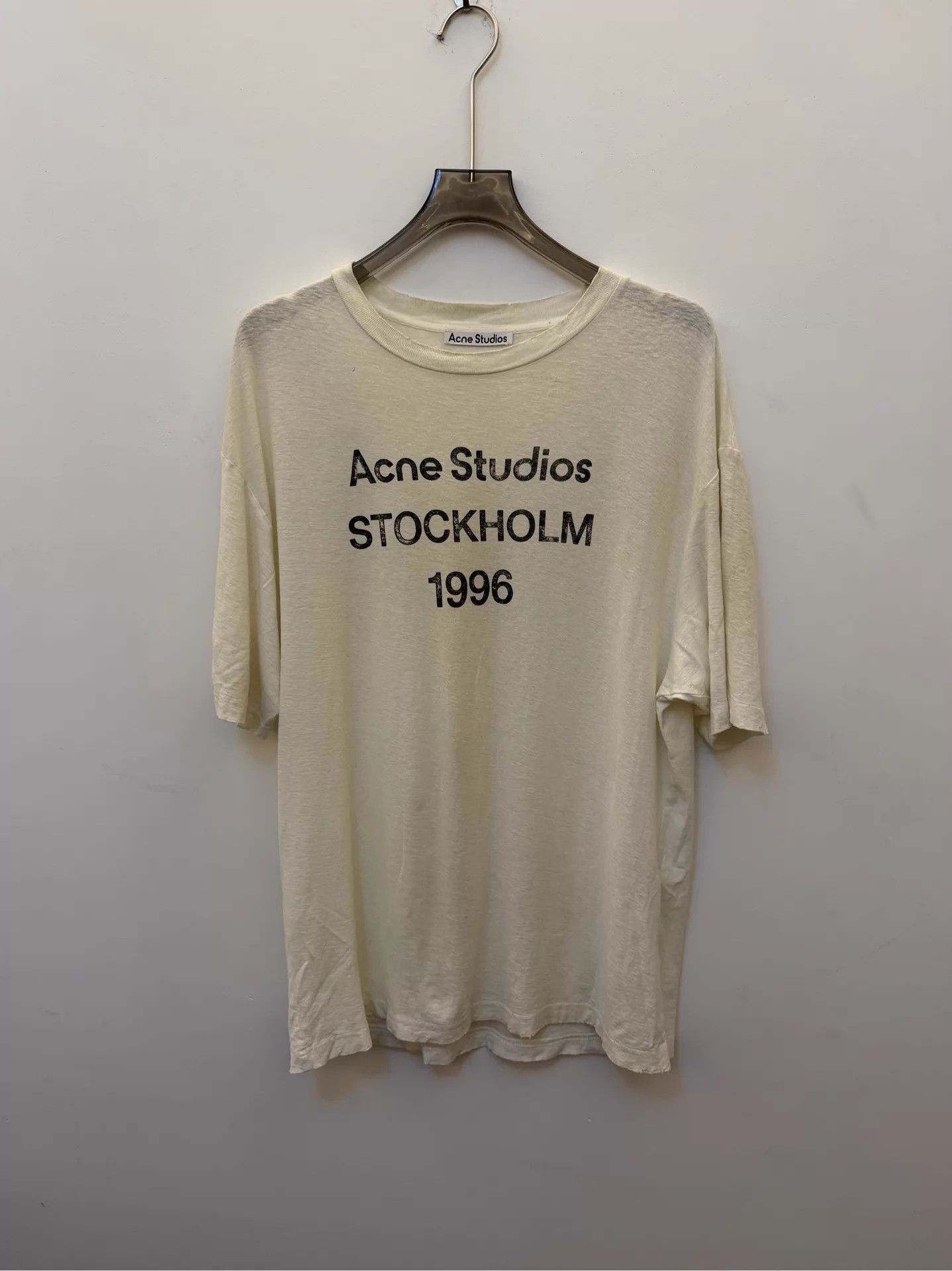 Acne Studios Acne 1996 Logo Oversized Vtg Distressed Crewneck S Off-White Size US S / EU 44-46 / 1 - 1 Thumbnail