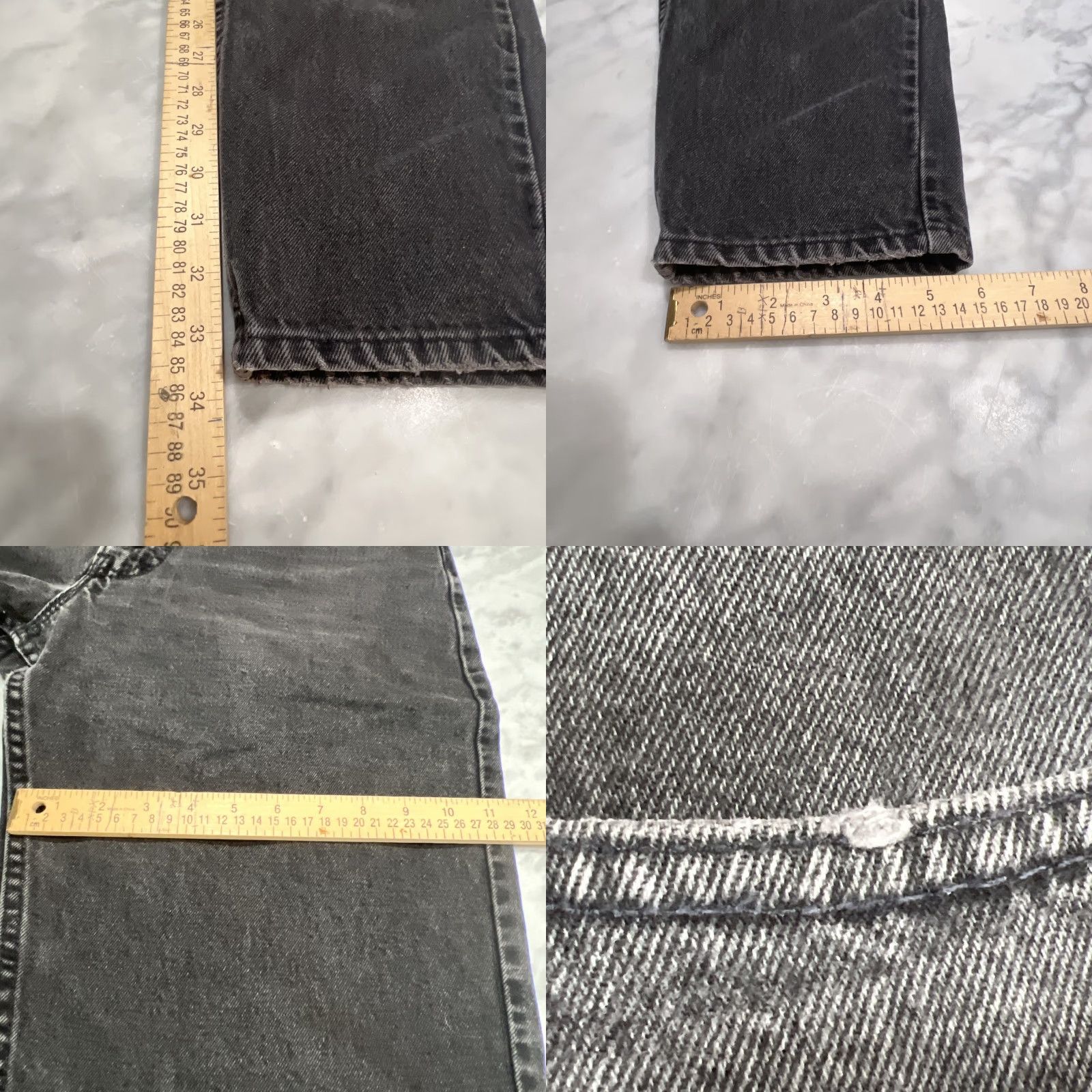 Levi's VINTAGE Levi’s 560 Black Jeans Men 32x34 Loose Fit Tapered Leg Faded Rockabilly 1990s Mens Size US 32 / EU 48 - 10 Thumbnail