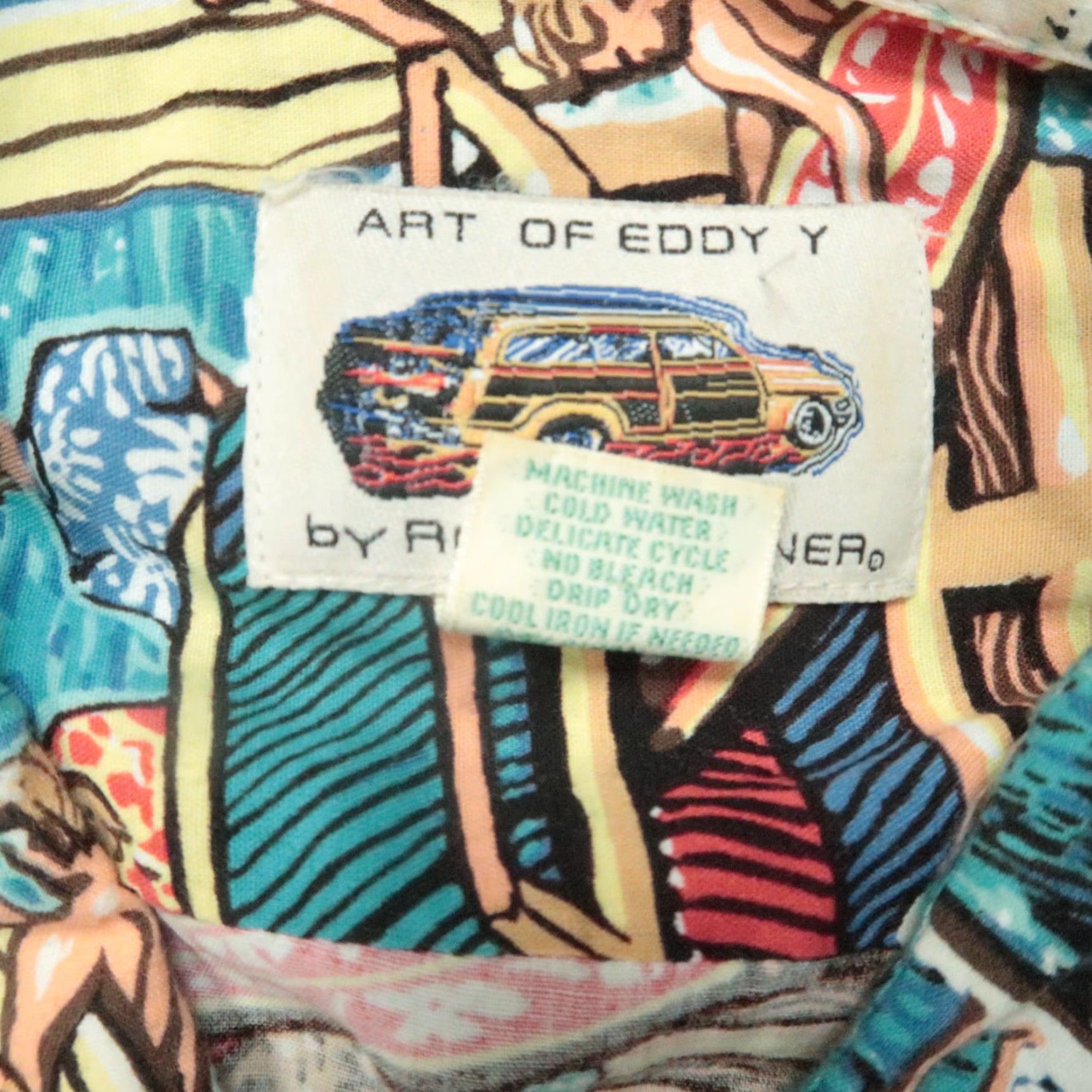 Reyn Spooner VINTAGE Reyn Spooner Shirt Men Extra Large Blue Tan Hawaiian Art Of Eddy Y Rayon Size US XL / EU 56 / 4 - 3 Thumbnail