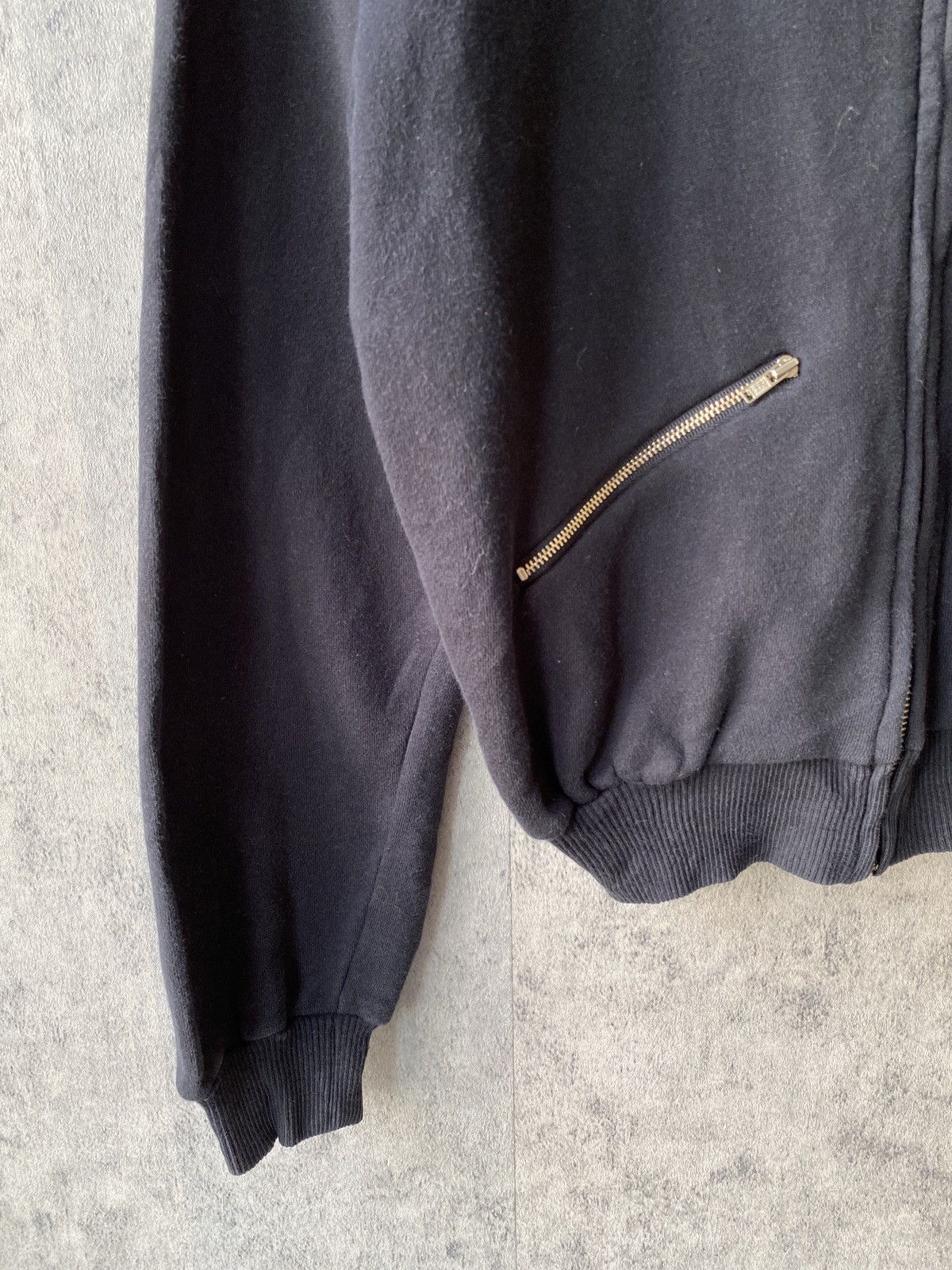 agnes b. Agnes B Faded Black Bomber Sweat Jacket Size US M / EU 48-50 / 2 - 5 Thumbnail
