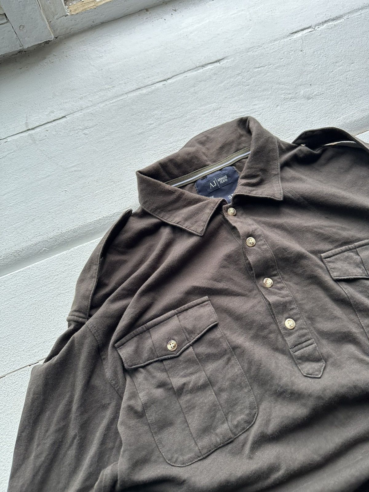 Armani 🚨Armani Jeans LONGSLEEVE shirt VNTG 90s Italy style size XXL Size US XXL / EU 58 / 5 - 3 Thumbnail