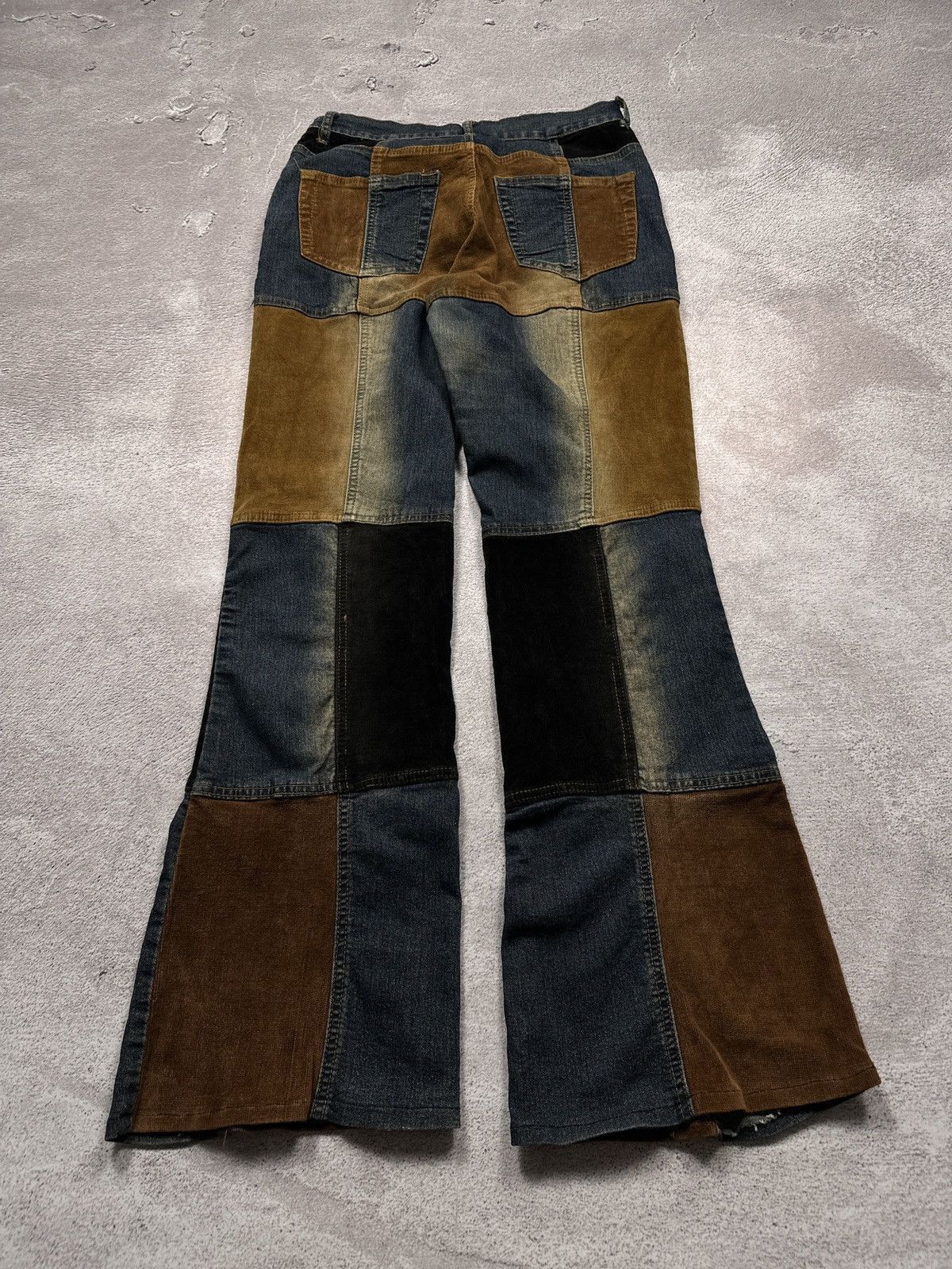 If Six Was Nine Y2K LGB IfSixWasNine Style Patchwork Flared Denim Jeans Size US 29 - 2 Thumbnail