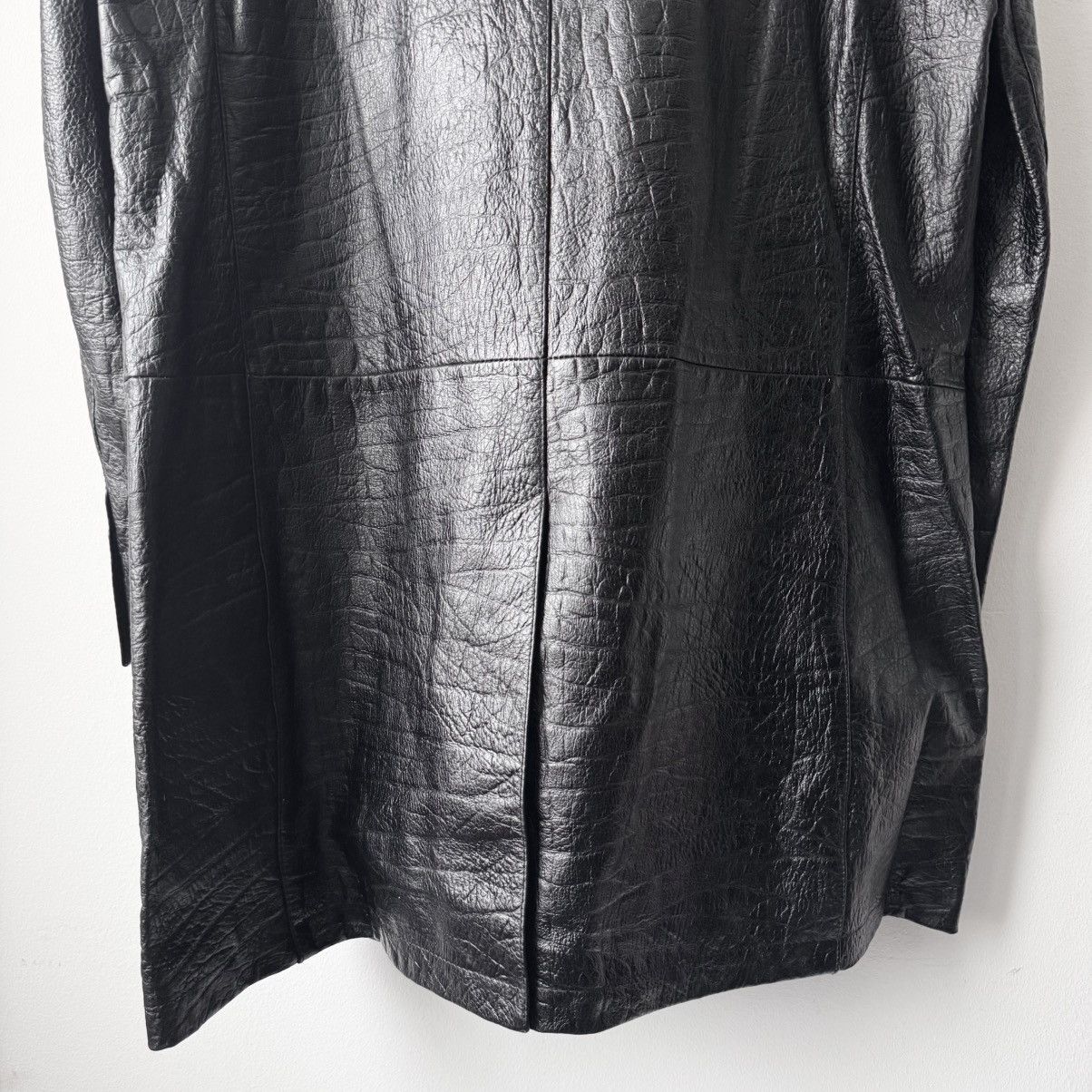 Prada Prada FW2003 Textured ”Crocodile” Embossed Leather Coat Size US L / EU 52-54 / 3 - 7 Thumbnail