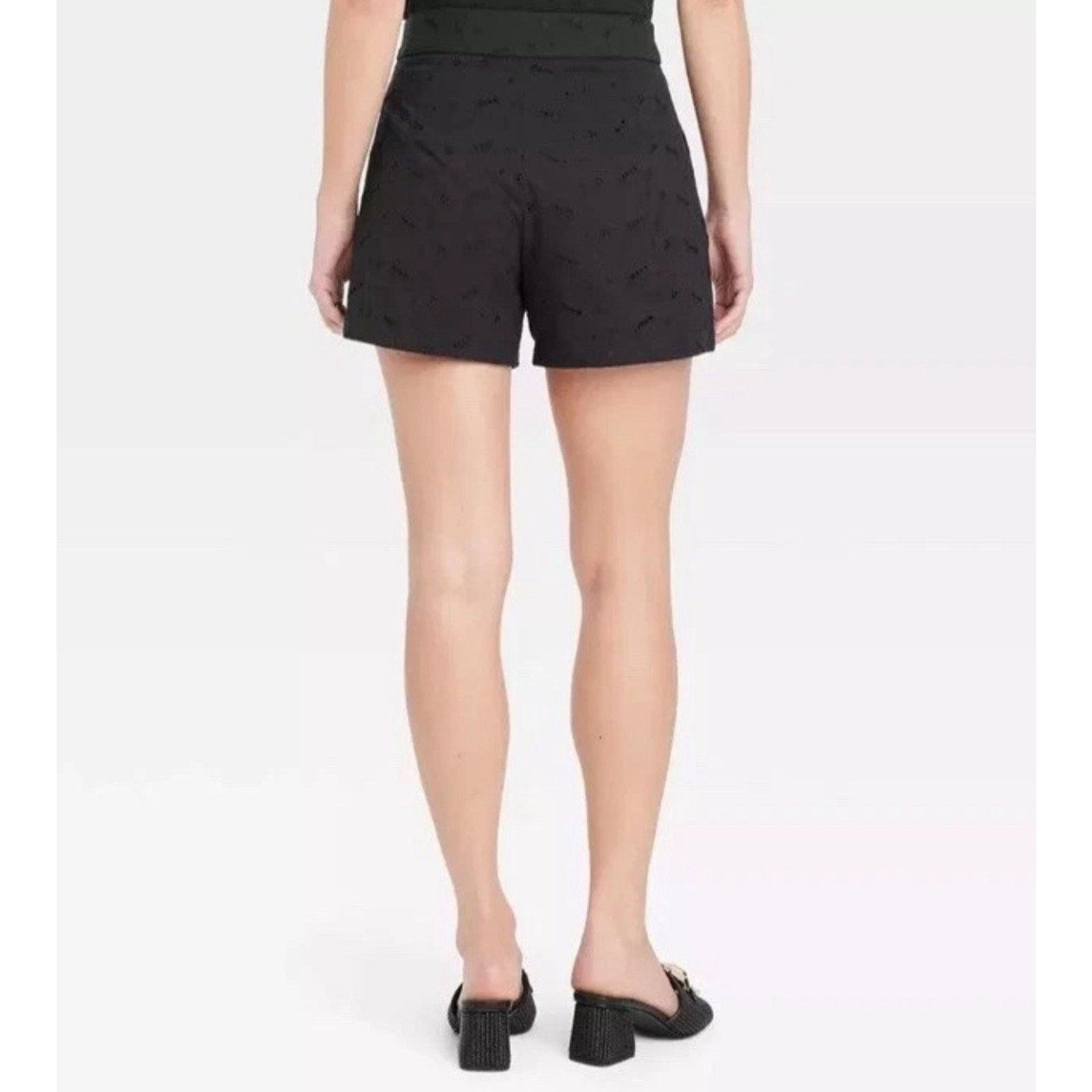 Other A New Day Women's High-Rise Pleated Eyelet Cotton Short 16 Size 38" / US 16 / IT 52 - 8 Thumbnail