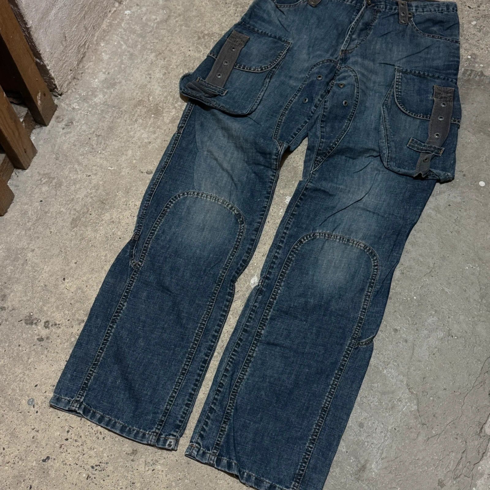 Dolce & Gabbana S/S 04 Dolce & Gabbana cargo bondage relaxed jeans Size US 32 / EU 48 - 3 Thumbnail