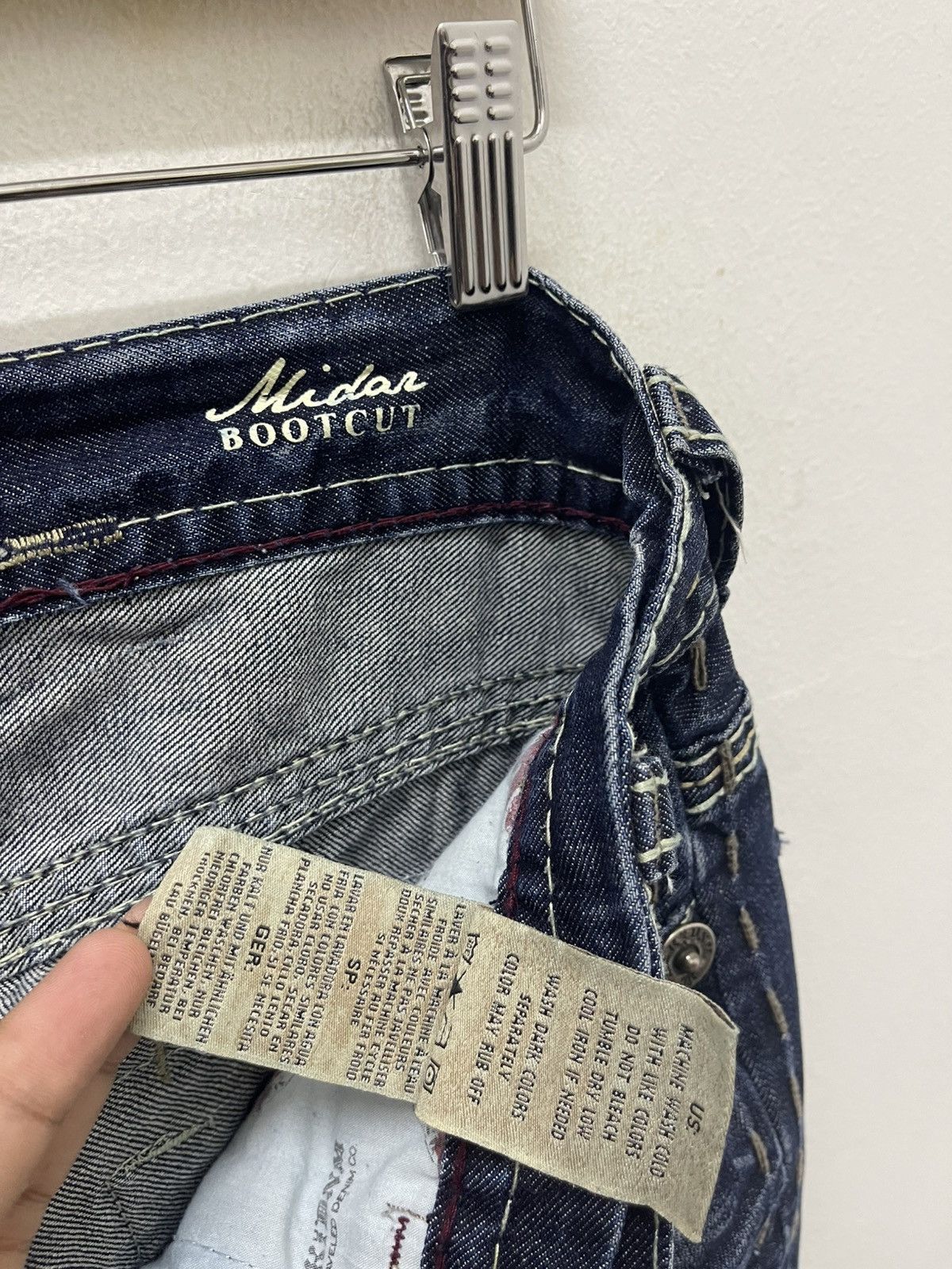 Mek Denim Rare Vintage MEK DENIM Affliction y2k Style Bootcut Flare Size US 31 - 17 Thumbnail