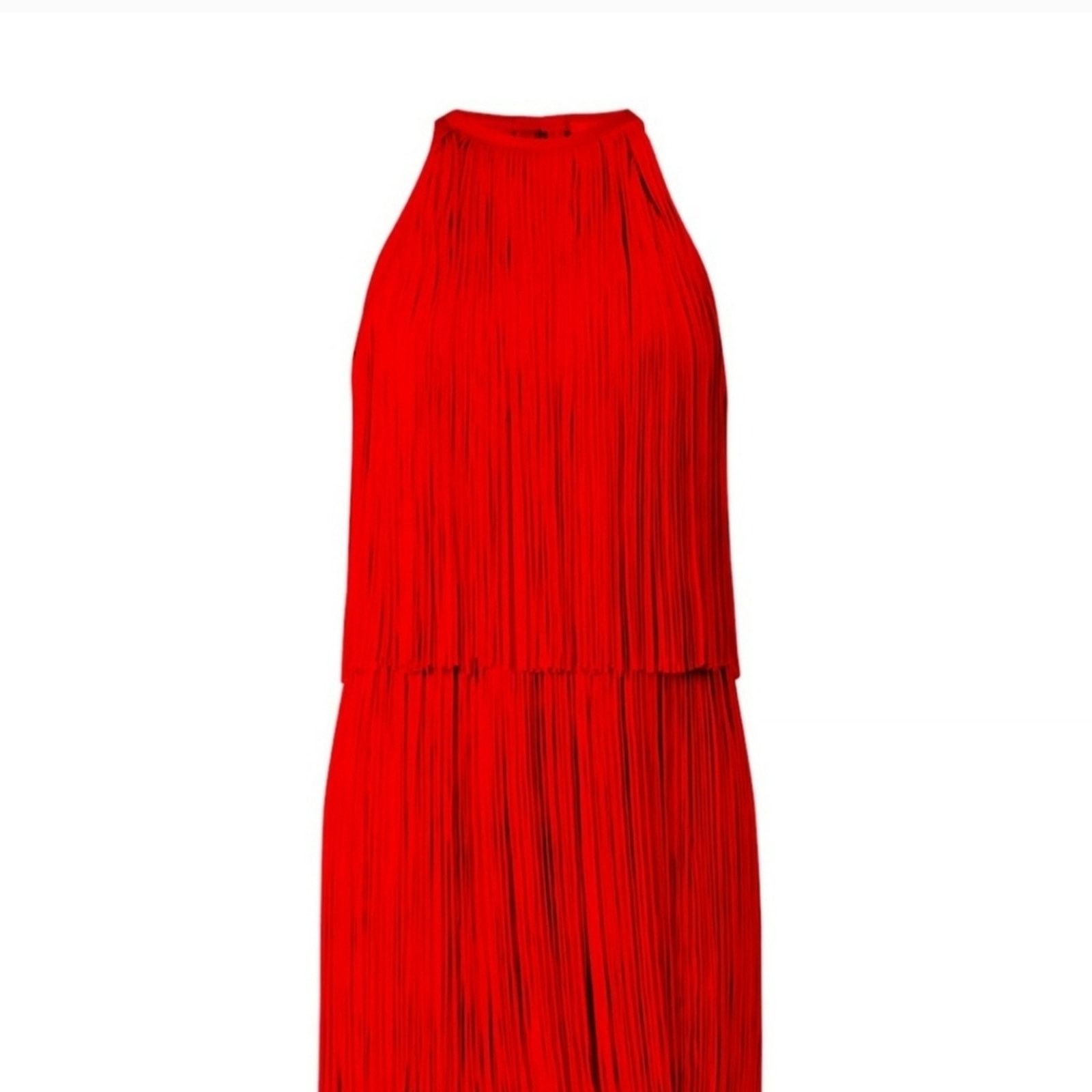 Herve Leger NWT Herve Ledger Tiered Fringe Minidress XS Currant Size XS / US 0-2 / IT 36-38 - 5 Thumbnail