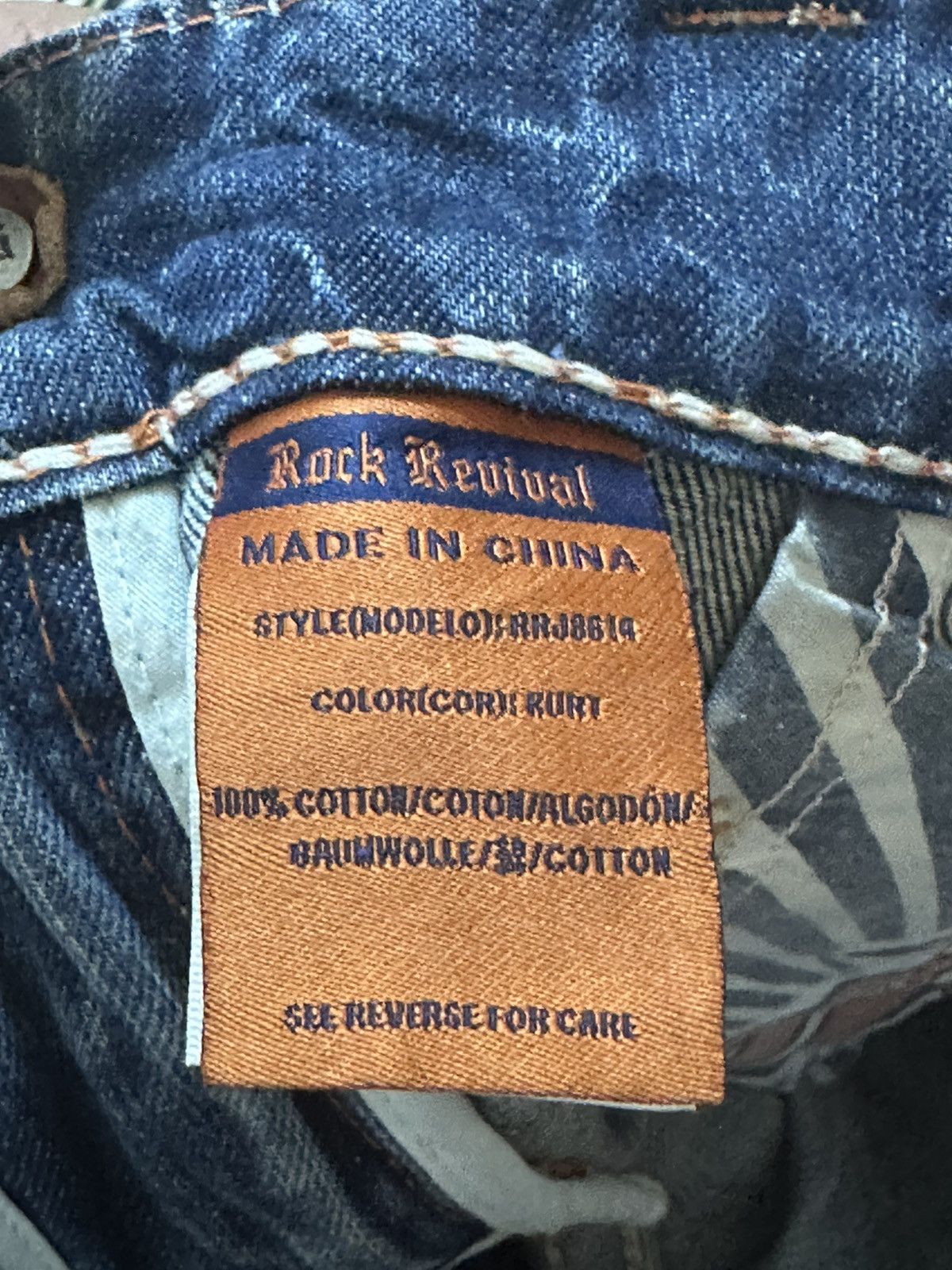 Rock Revival Vintagw Rock Revival Kurt Straight Faded Studded Denim Size US 34 / EU 50 - 11 Thumbnail