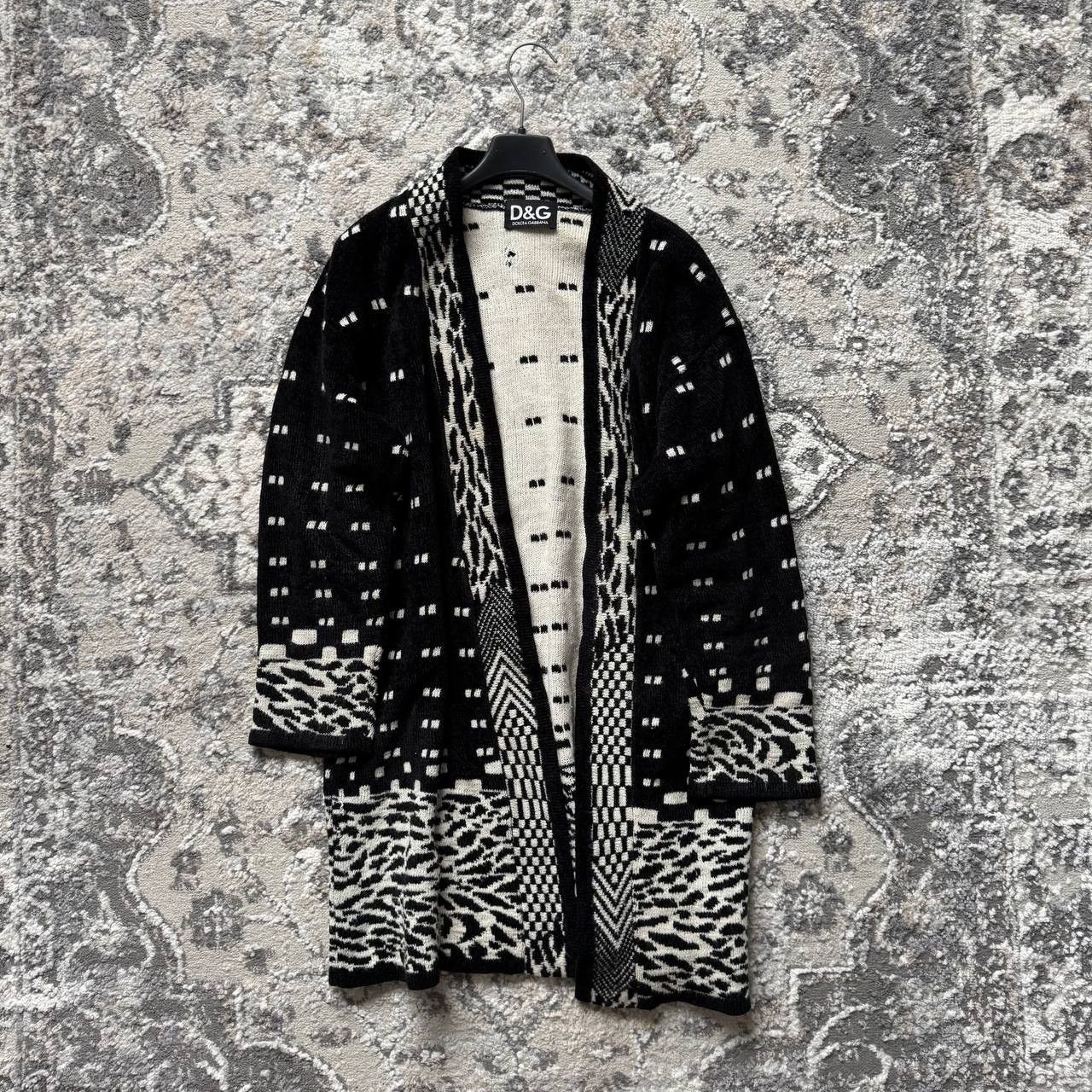 Dolce & Gabbana Dolce Gabbana Vintage Wool Abstract Knitted Sweater Cardigan Size L / US 10 / IT 46 - 1 Thumbnail