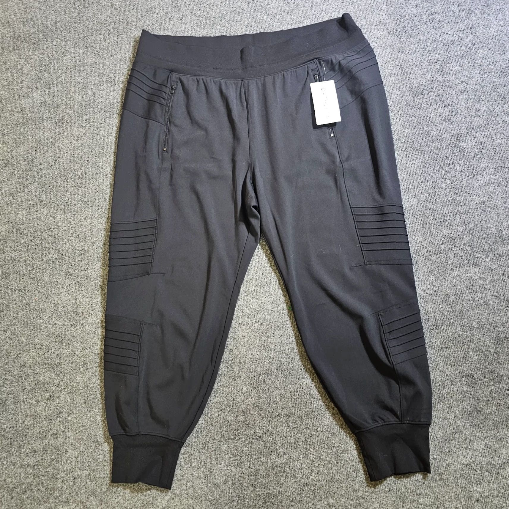 Athleta Athleta Pants Womens 3X Black Moto Joggers Stretch Elastic Waist Athleisure Size 40" / US 18 - 2 Thumbnail