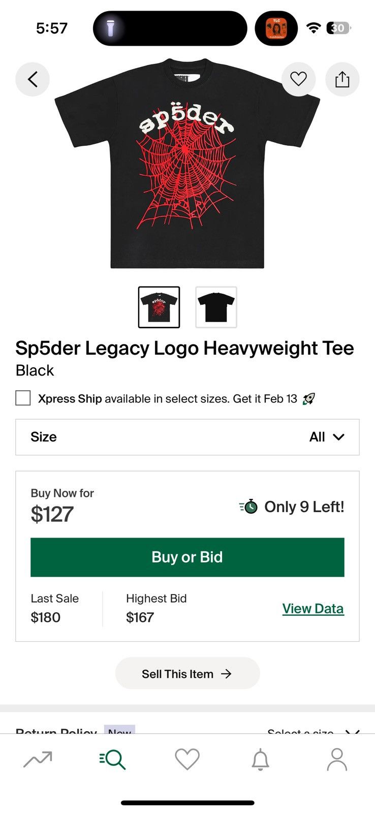 Spider Worldwide Sp5der Legacy Logo Heavyweight Tee | Grailed